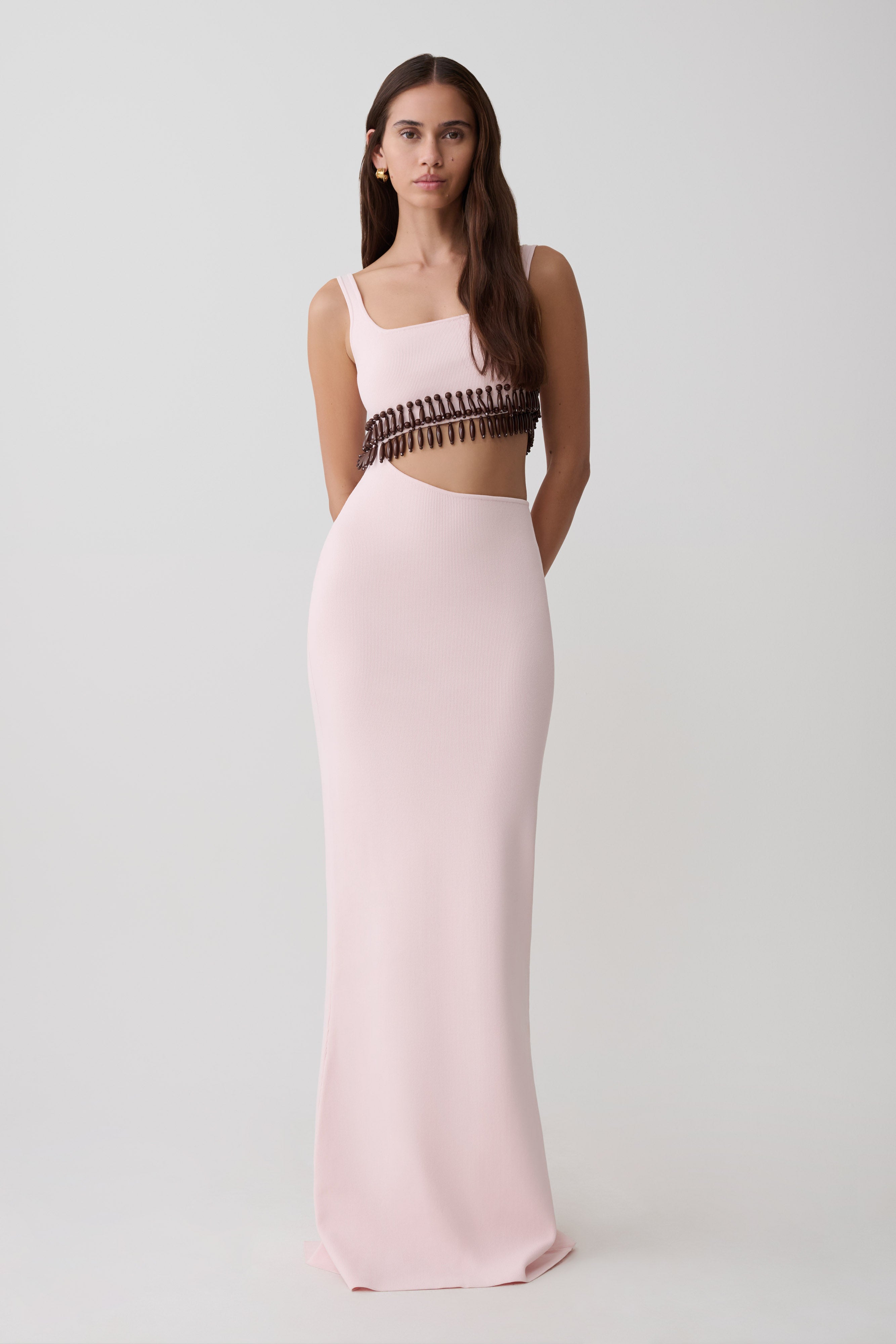 Ruvic Knit Maxi Beaded Dress