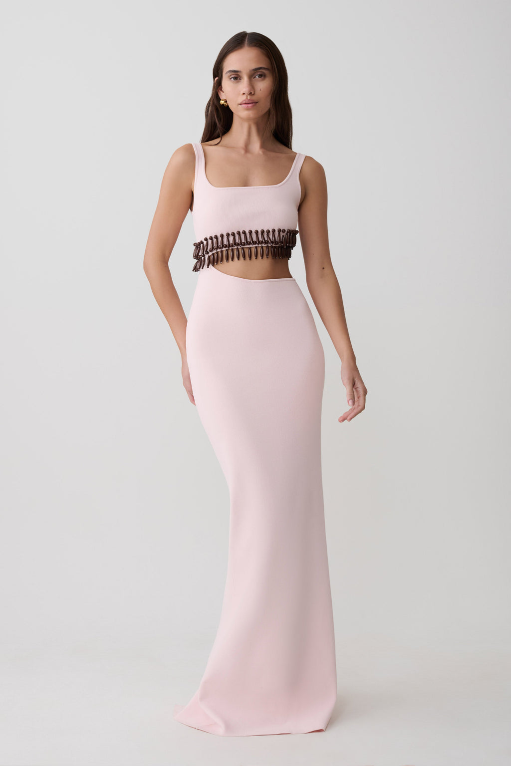 Ruvic Knit Maxi Beaded Dress