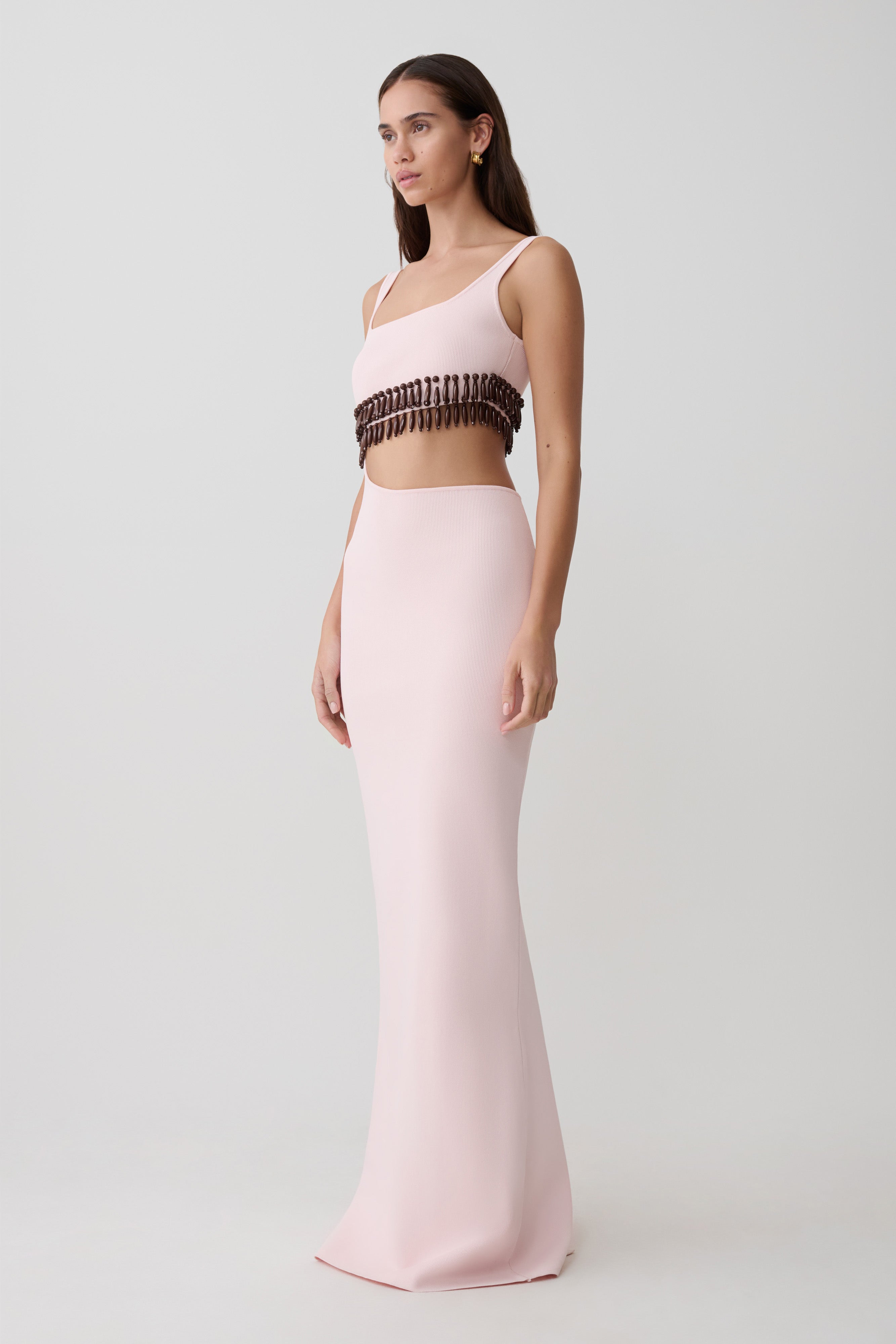 Ruvic Knit Maxi Beaded Dress