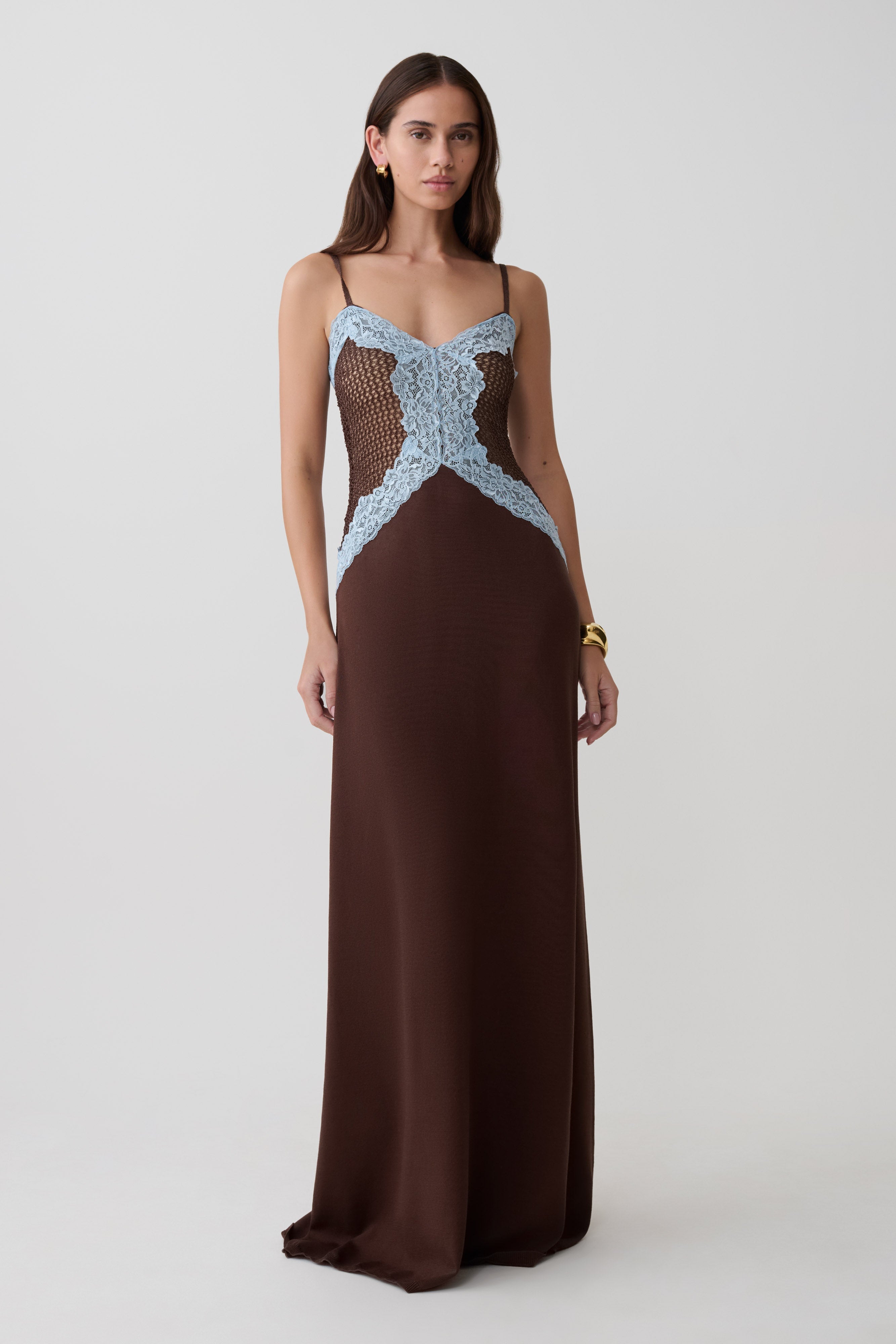 Bray Knit & Lace Maxi Dress