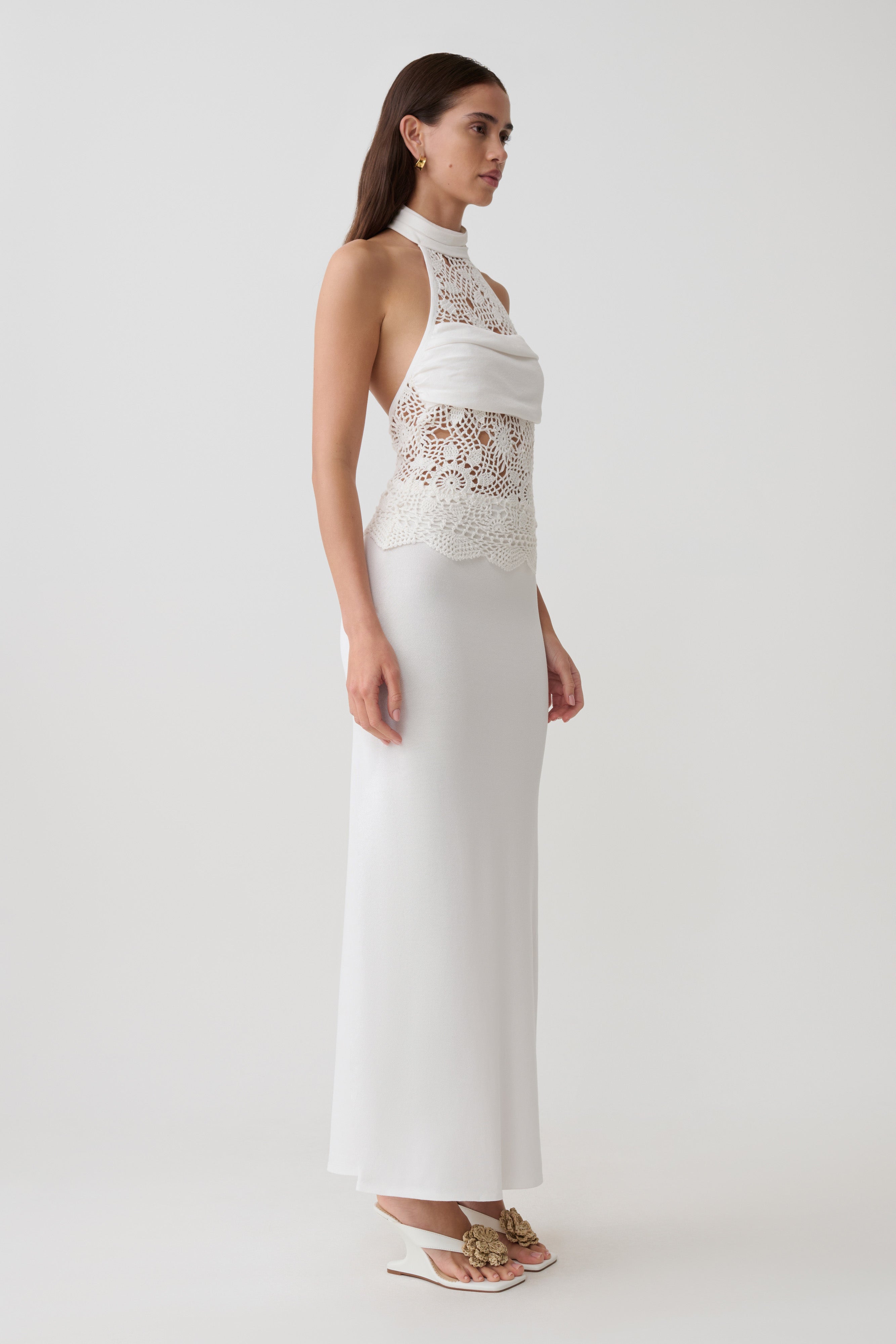 Tessie Knit & Crochet Maxi Dress