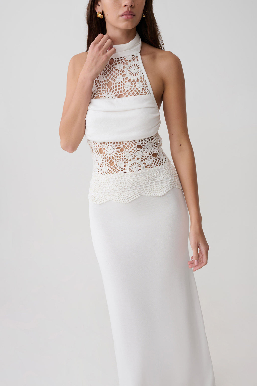 Tessie Knit & Crochet Maxi Dress