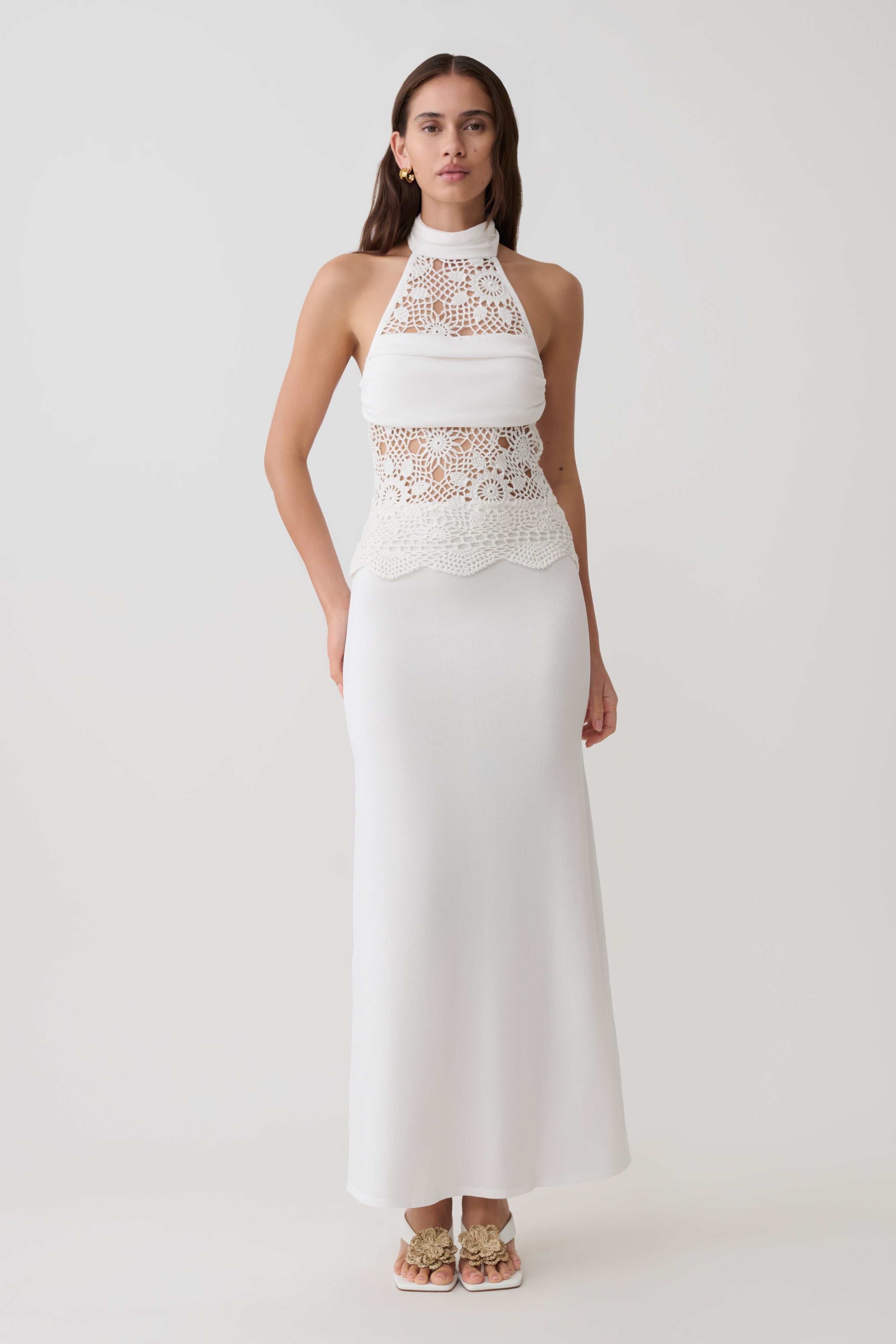 Tessie Knit & Crochet Maxi Dress
