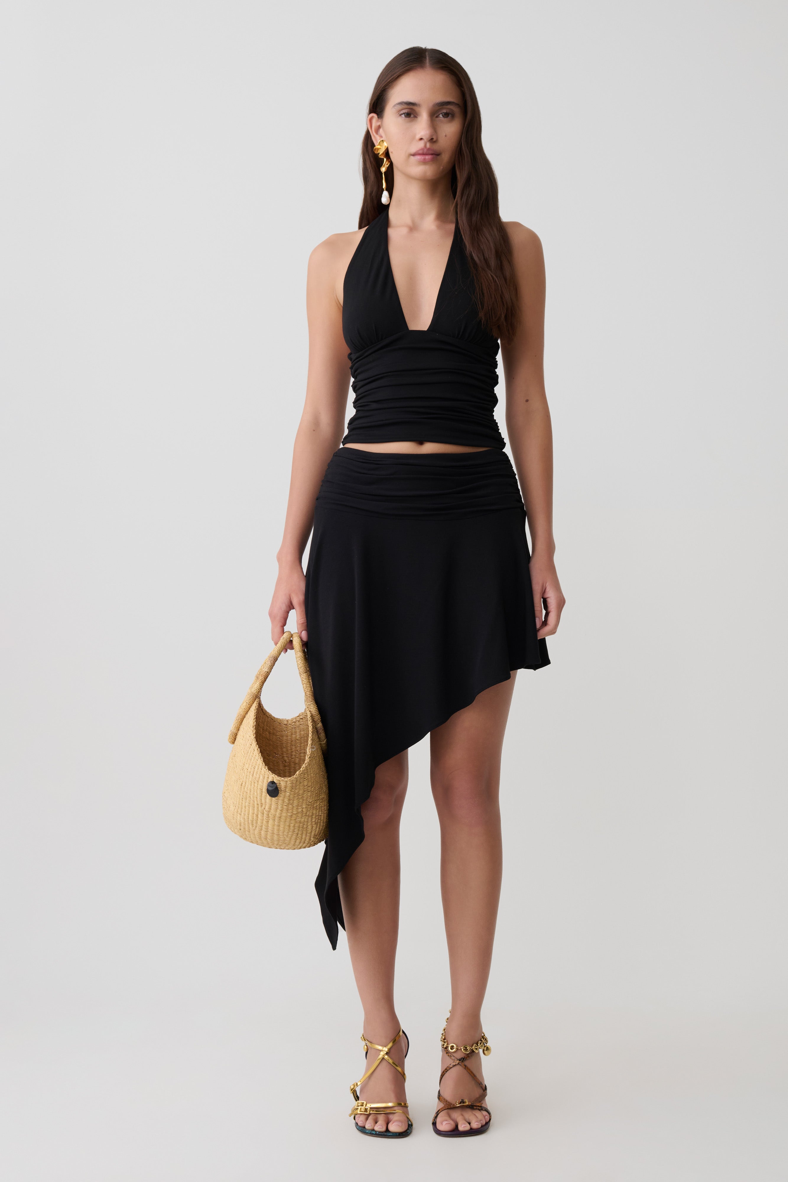 Talise Modal Hankie Midi Skirt