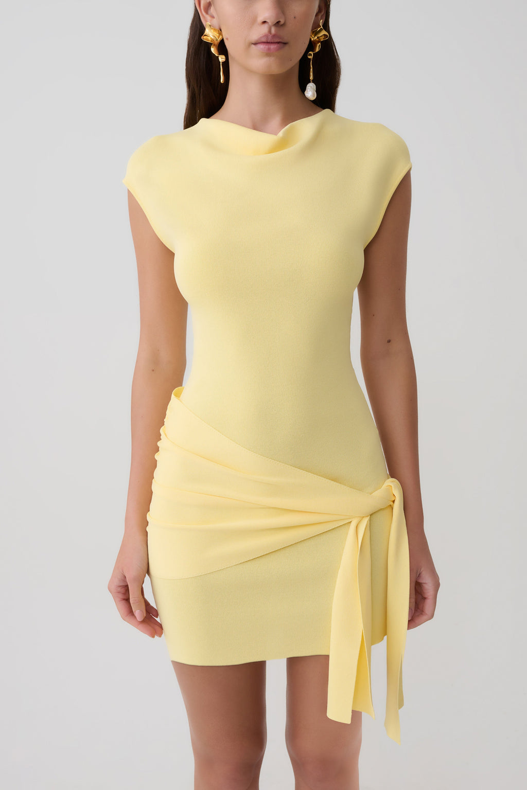 Freida Knit Mini Dress With Sash