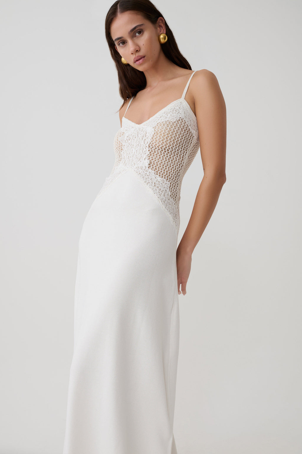 Bray Knit & Lace Maxi Dress