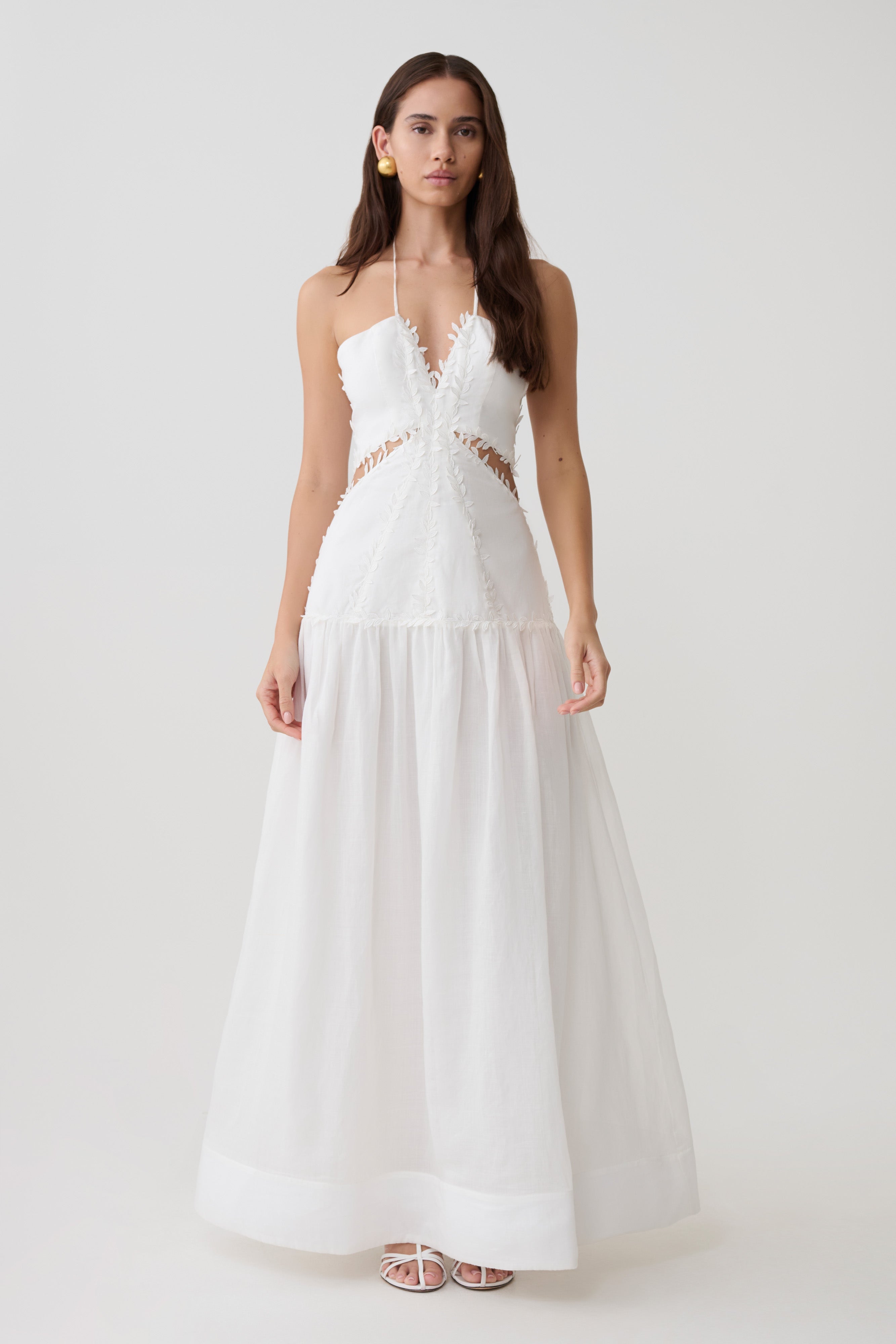 Fiona Linen Halter Maxi Dress