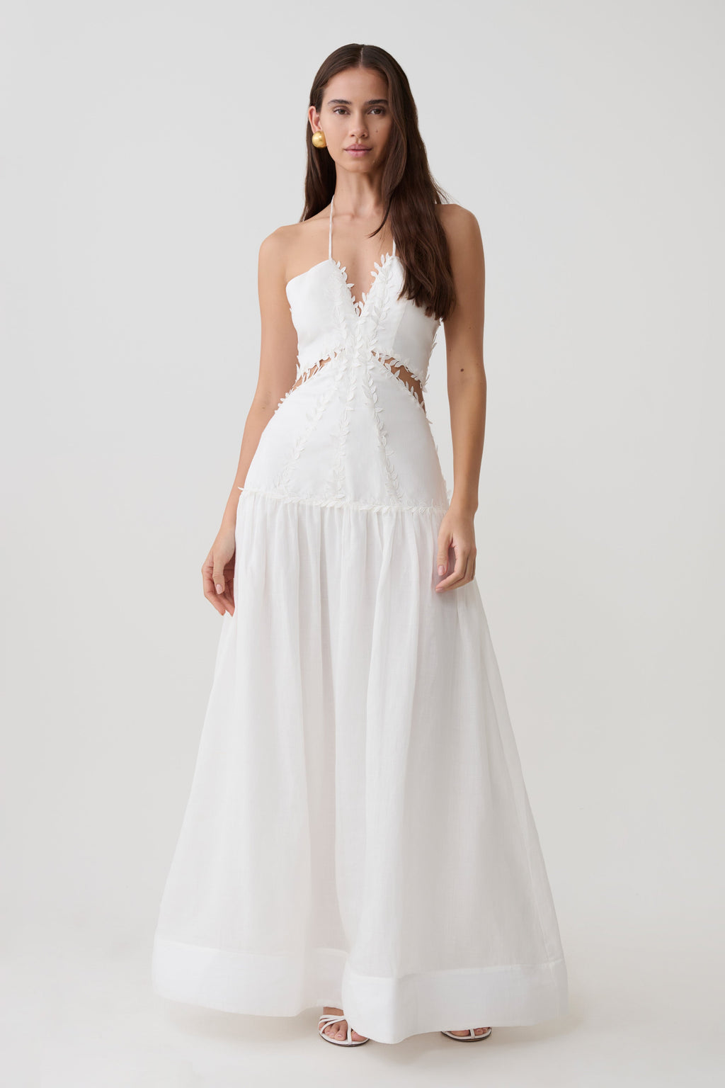 Fiona Linen Halter Maxi Dress