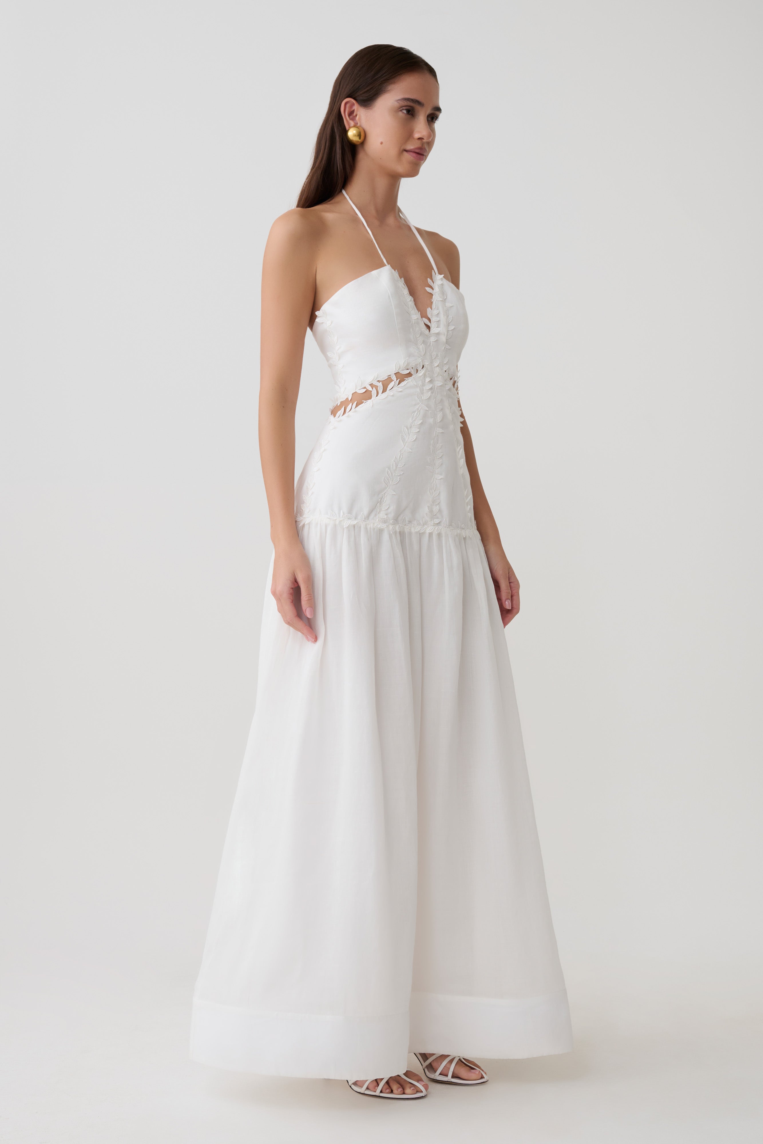 Fiona Linen Halter Maxi Dress