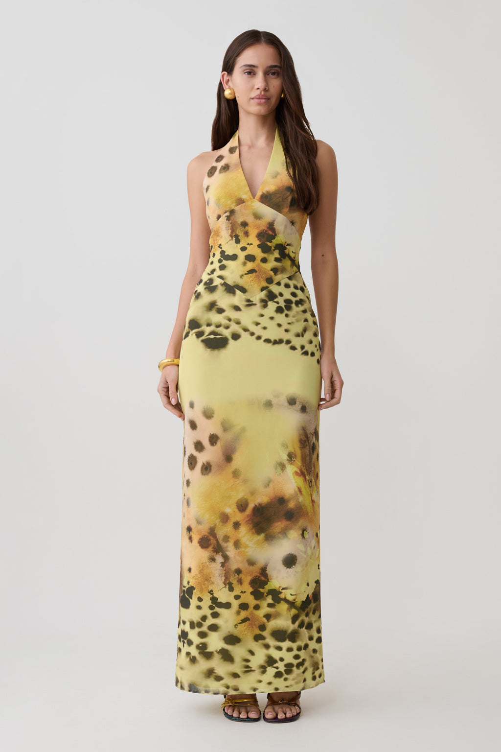 Valentina Chiffon Halter Maxi Dress
