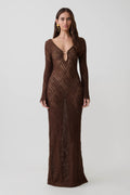Chelsea Lurex Crochet Maxi Dress