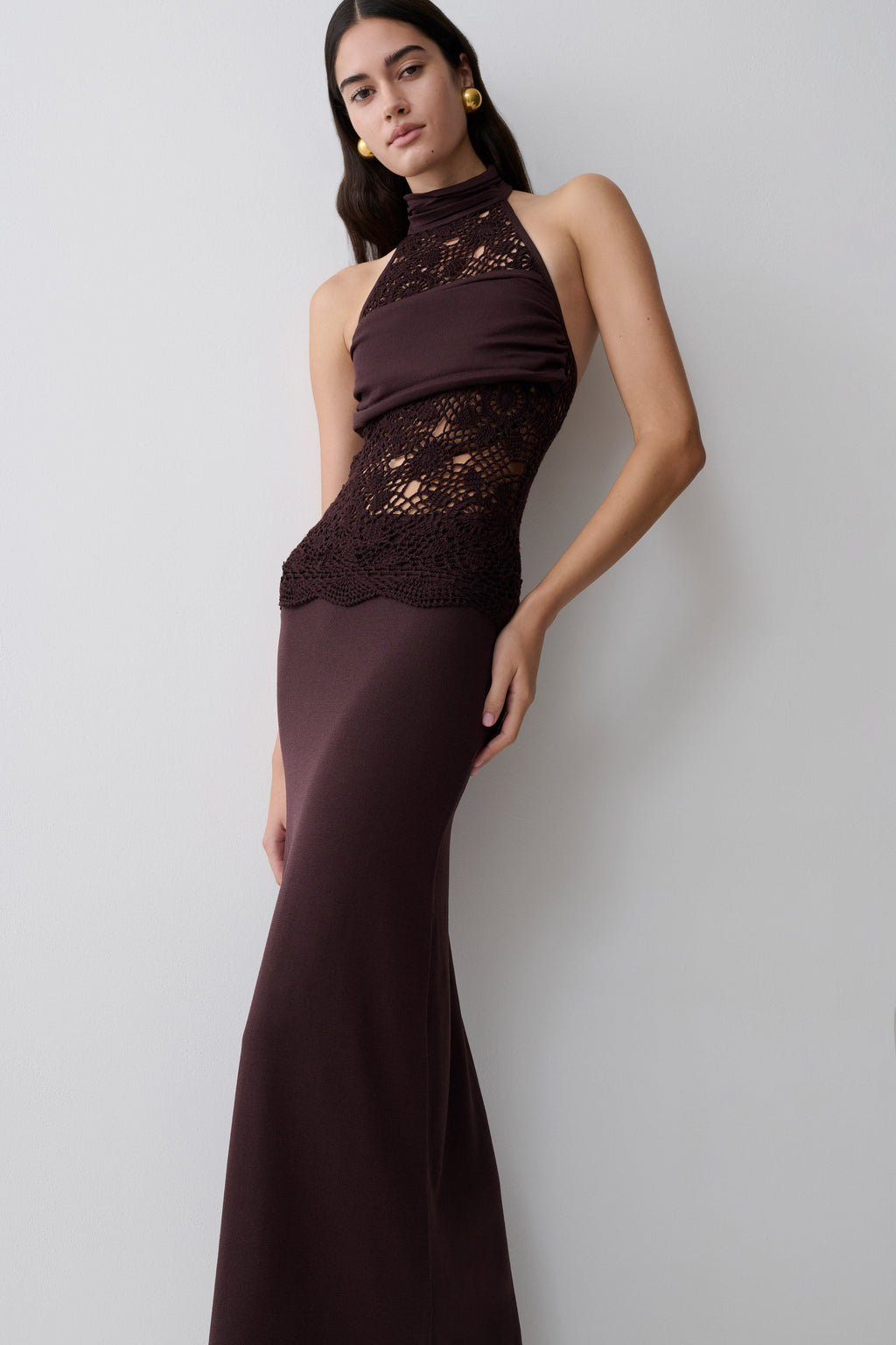 Tessie Knit & Crochet Maxi Dress