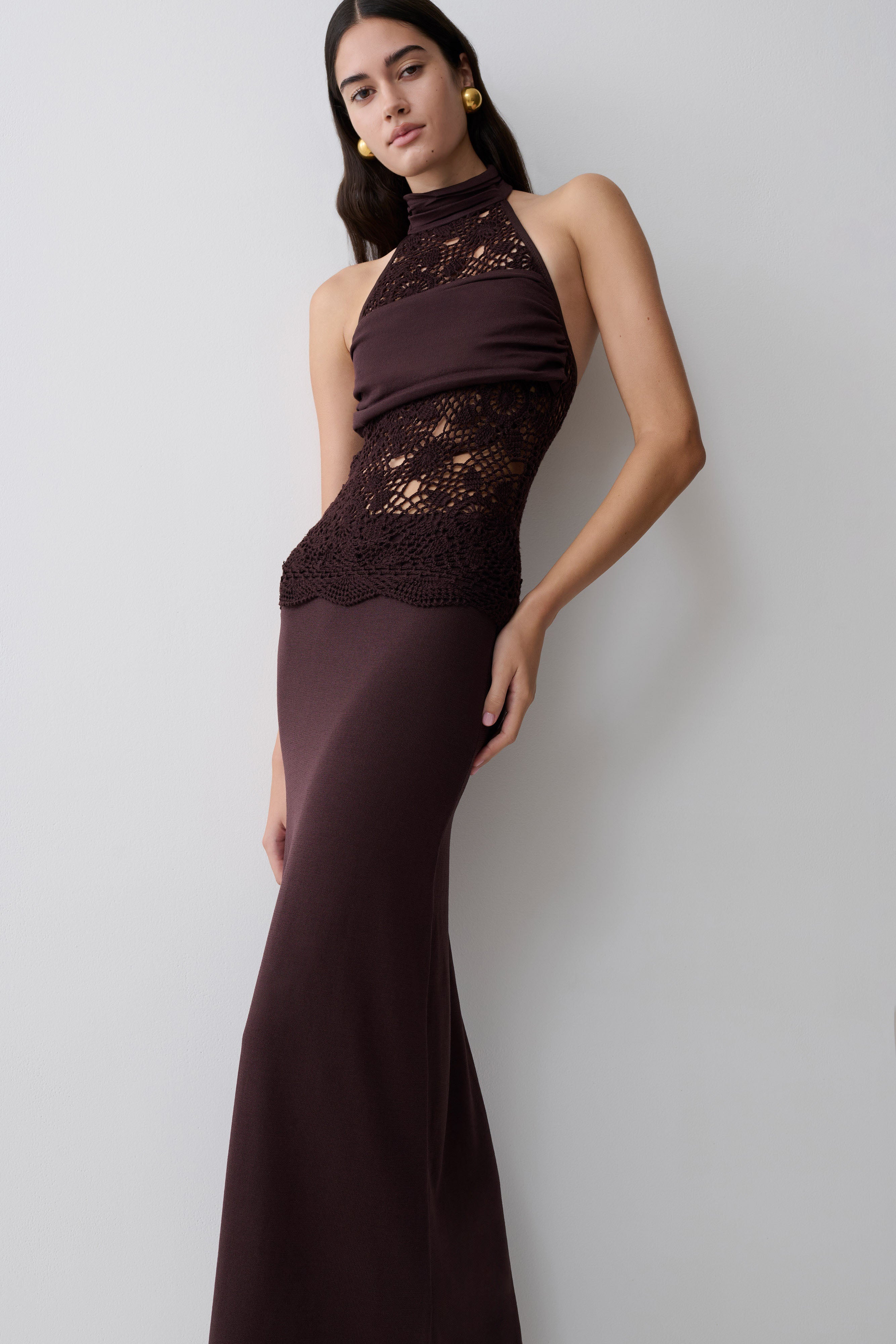 Tessie Knit & Crochet Maxi Dress