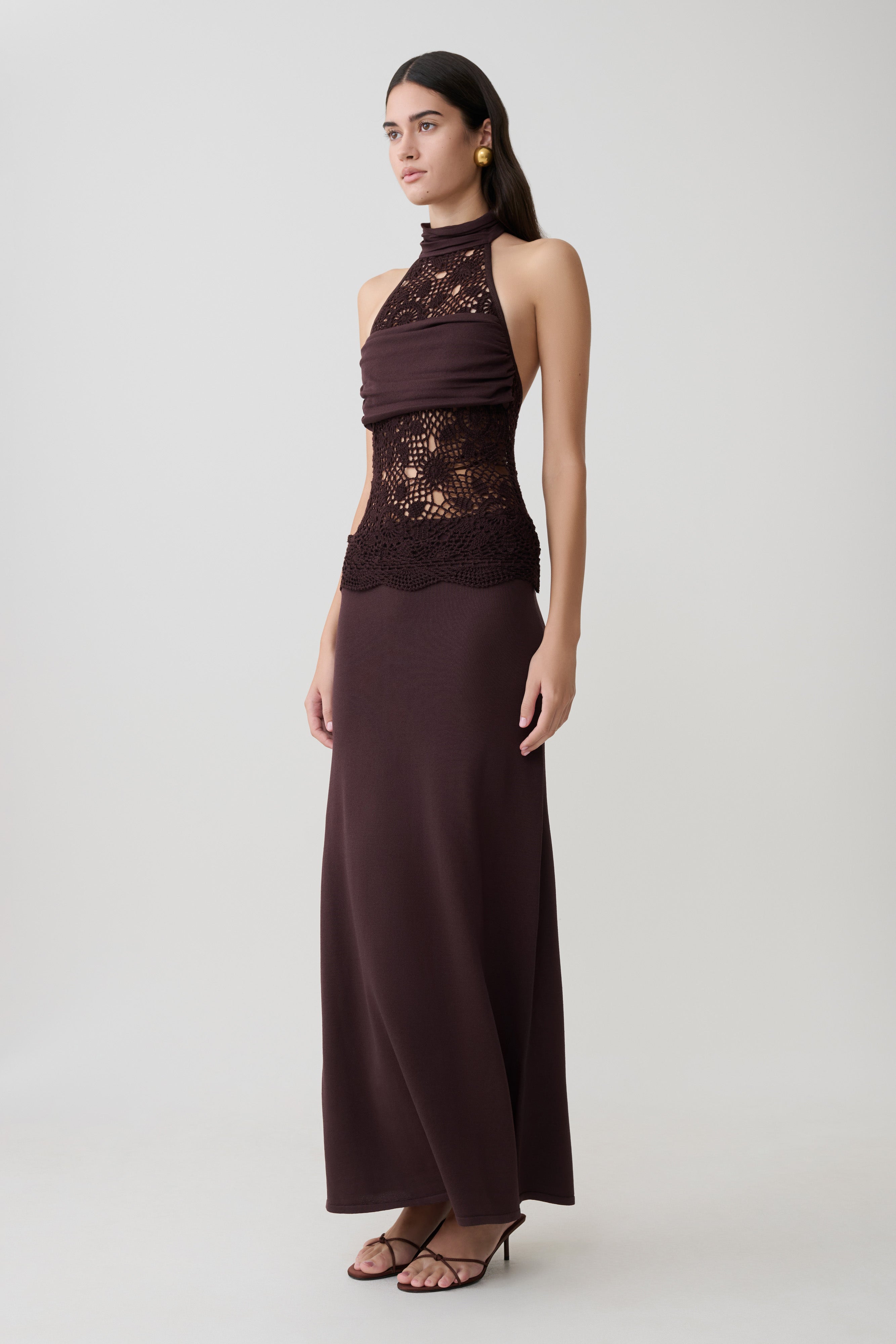 Tessie Knit & Crochet Maxi Dress