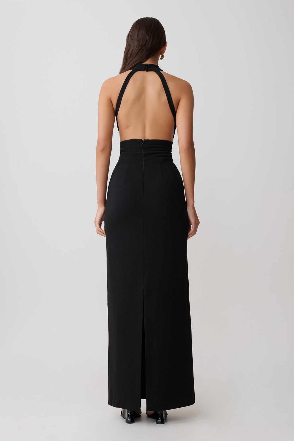 Elan Stretch Crepe Maxi Dress