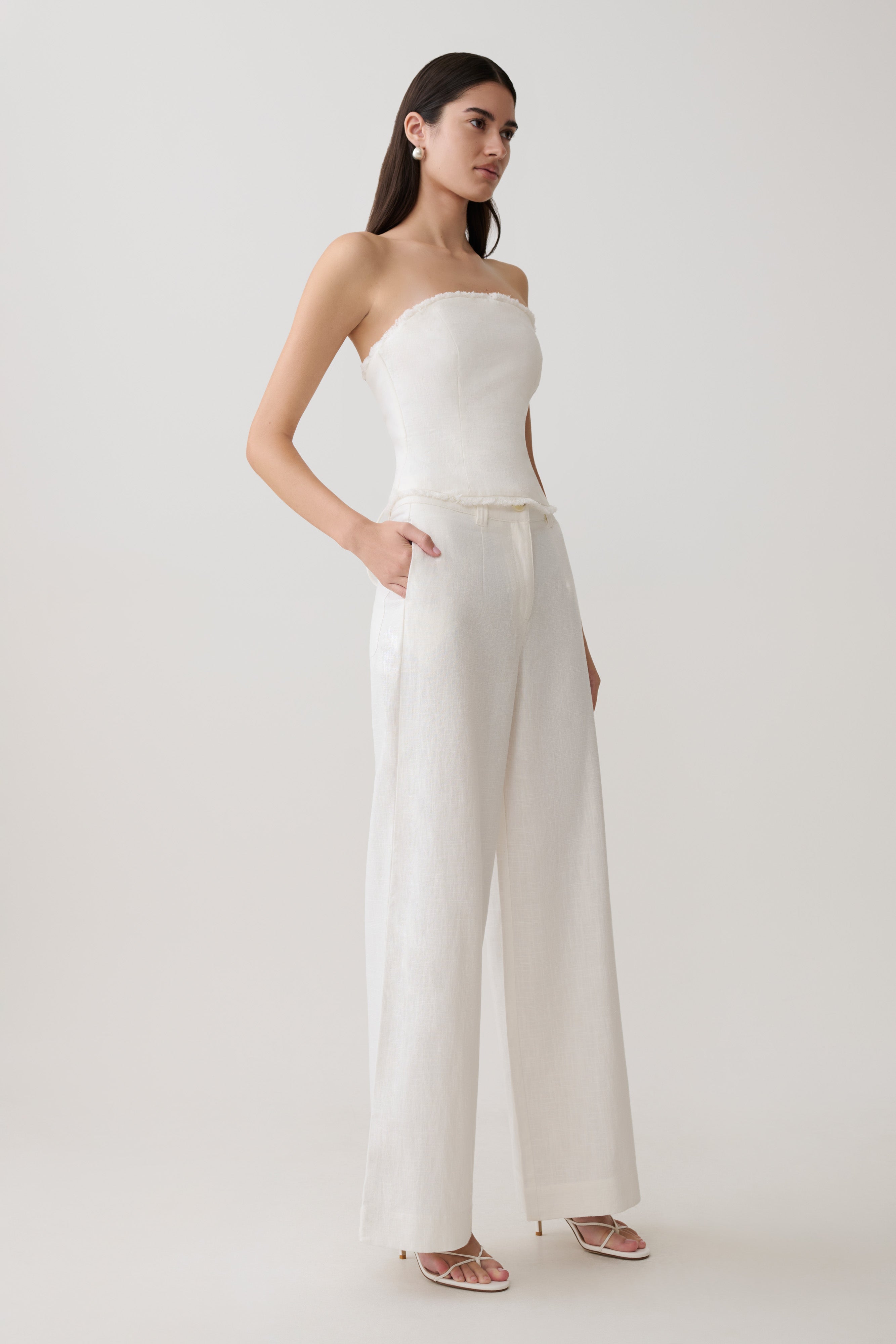 Brielle Straight Leg Pant in White – Chic&Drifts
