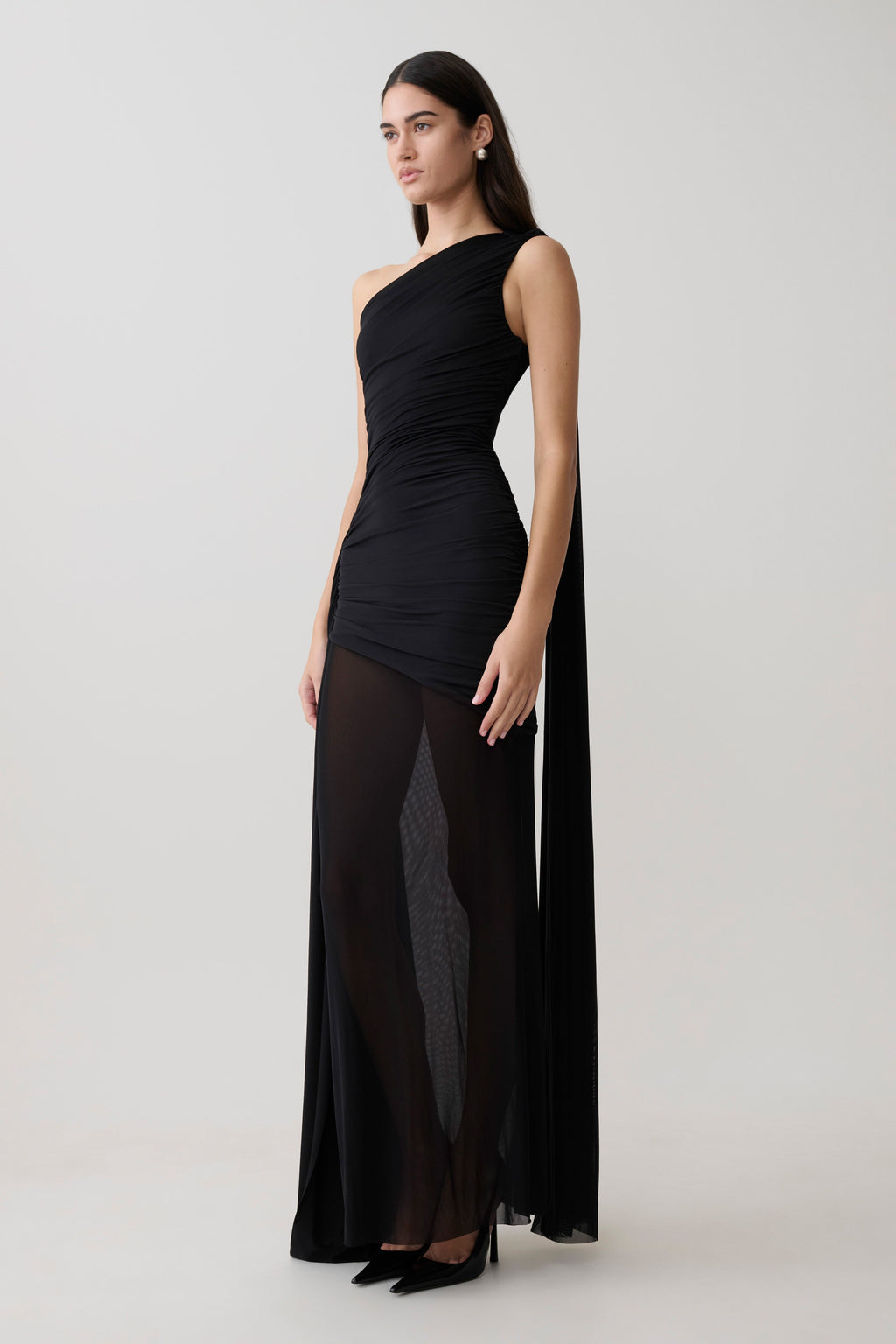 Asher Slinky One Shoulder Maxi Dress