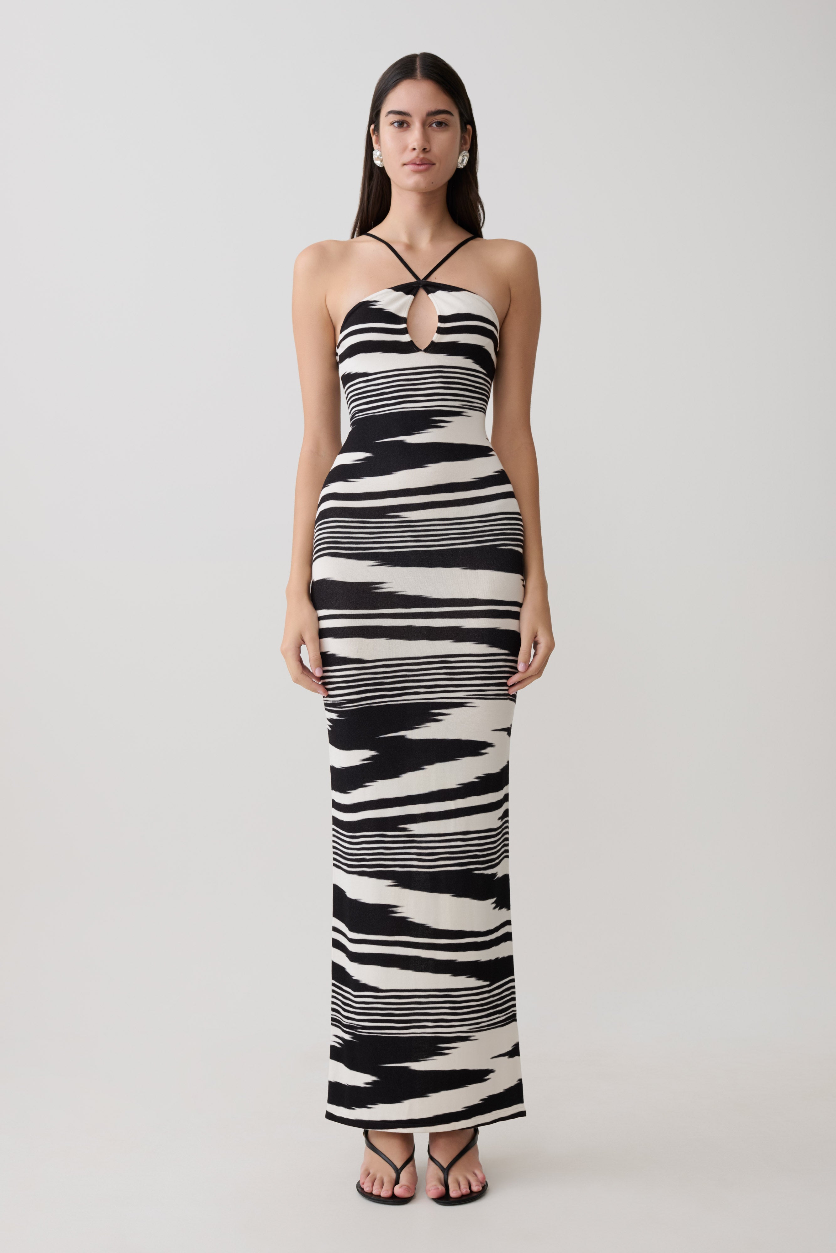 Ashtin Cross Front Knit Maxi Dress