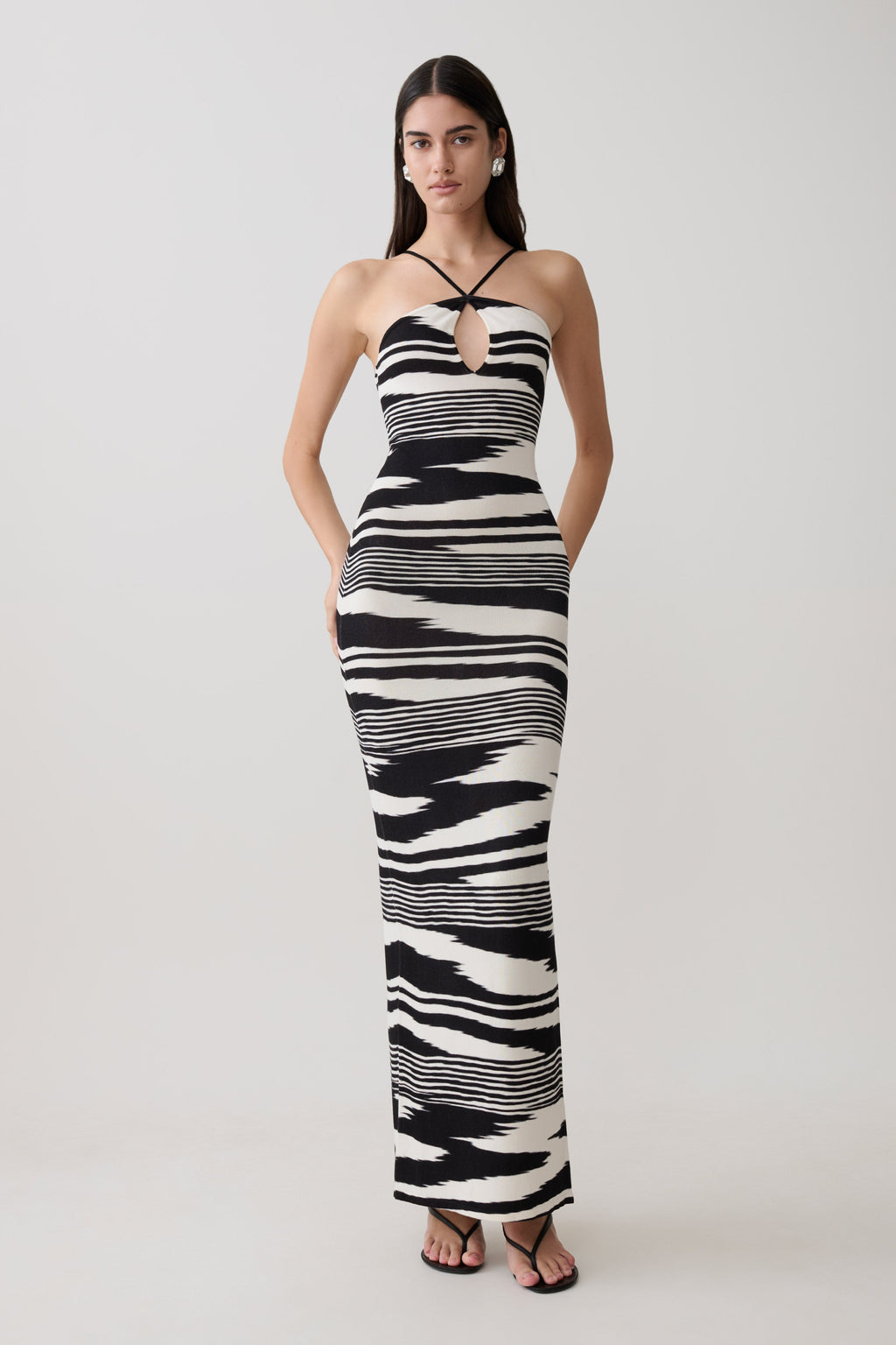 Ashtin Cross Front Knit Maxi Dress