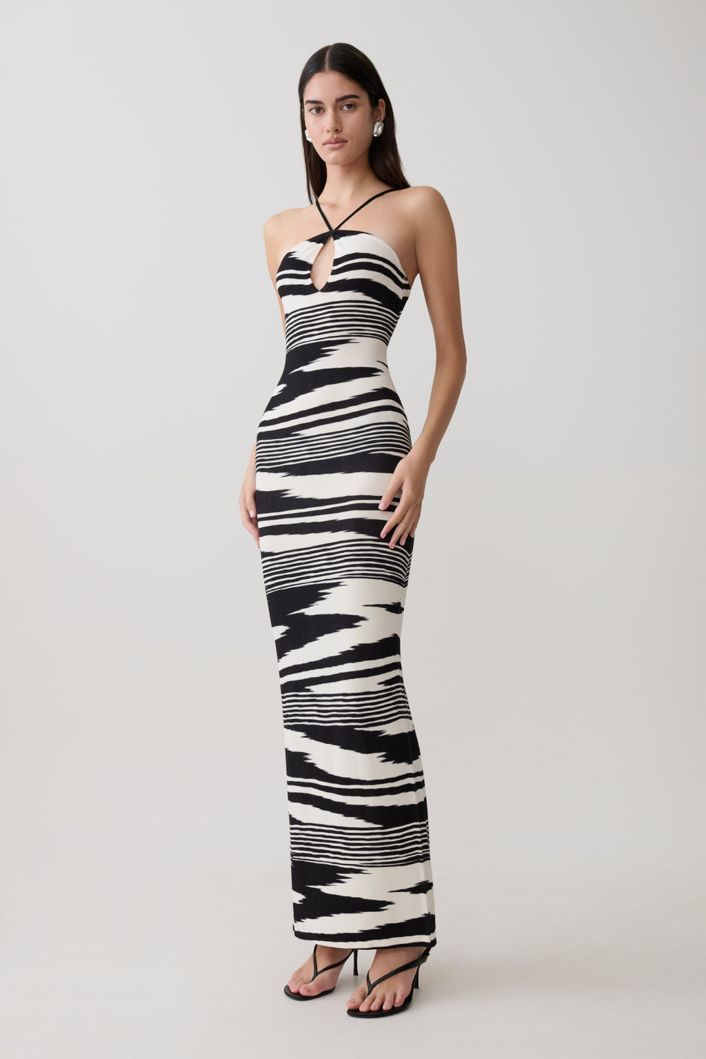 Ashtin Cross Front Knit Maxi Dress