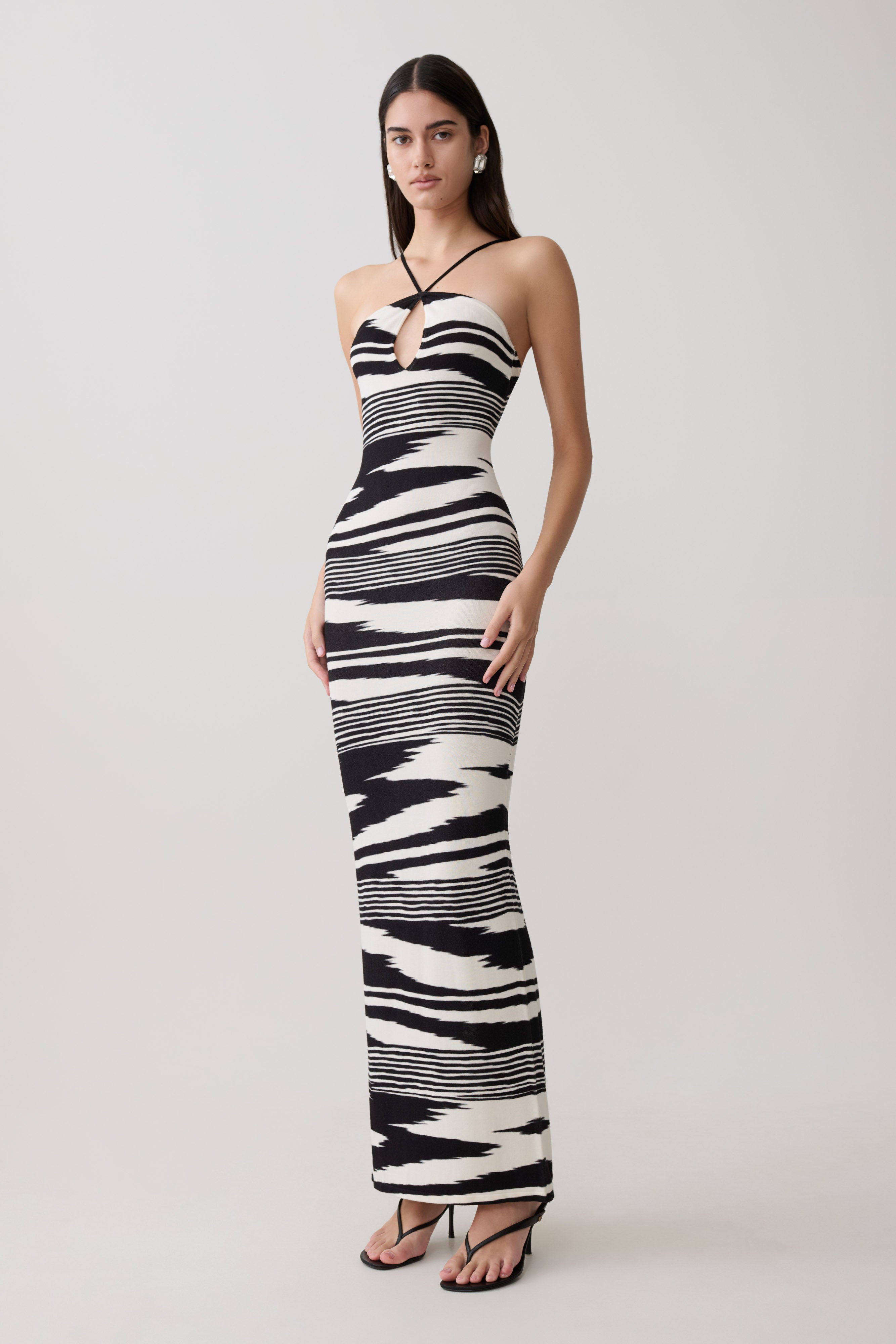 Ashtin Cross Front Knit Maxi Dress