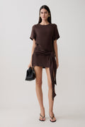 Felicity Short Sleeve Dress With Waist Tie