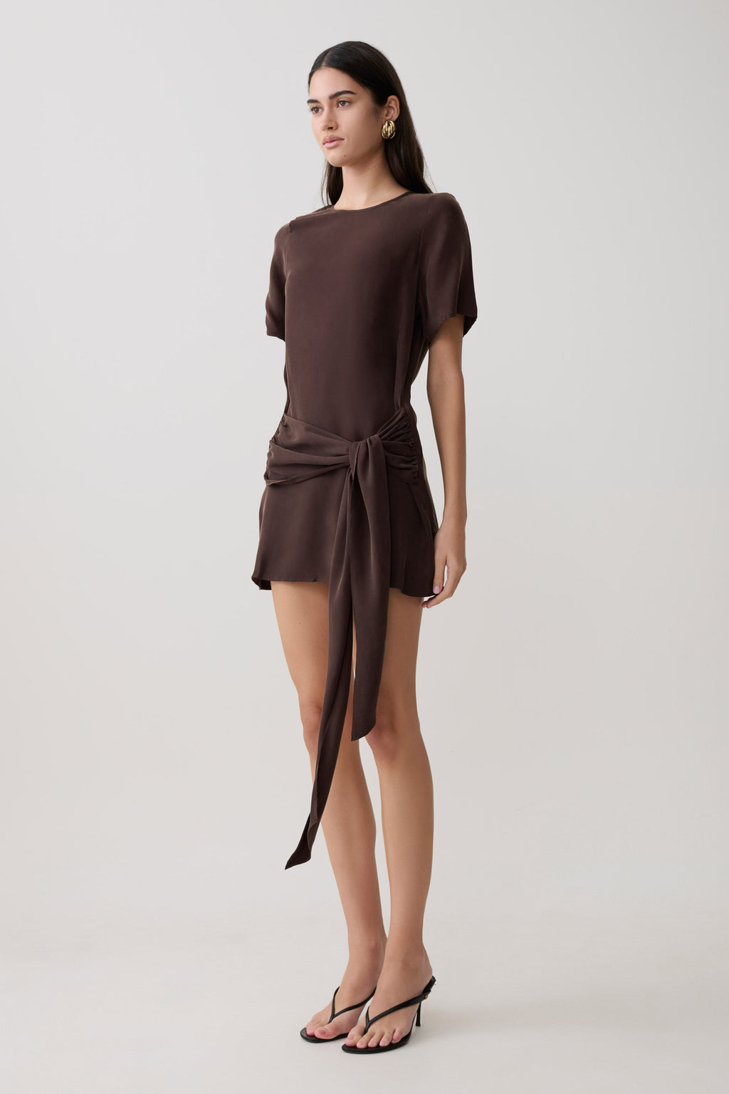 Felicity Short Sleeve Dress With Waist Tie