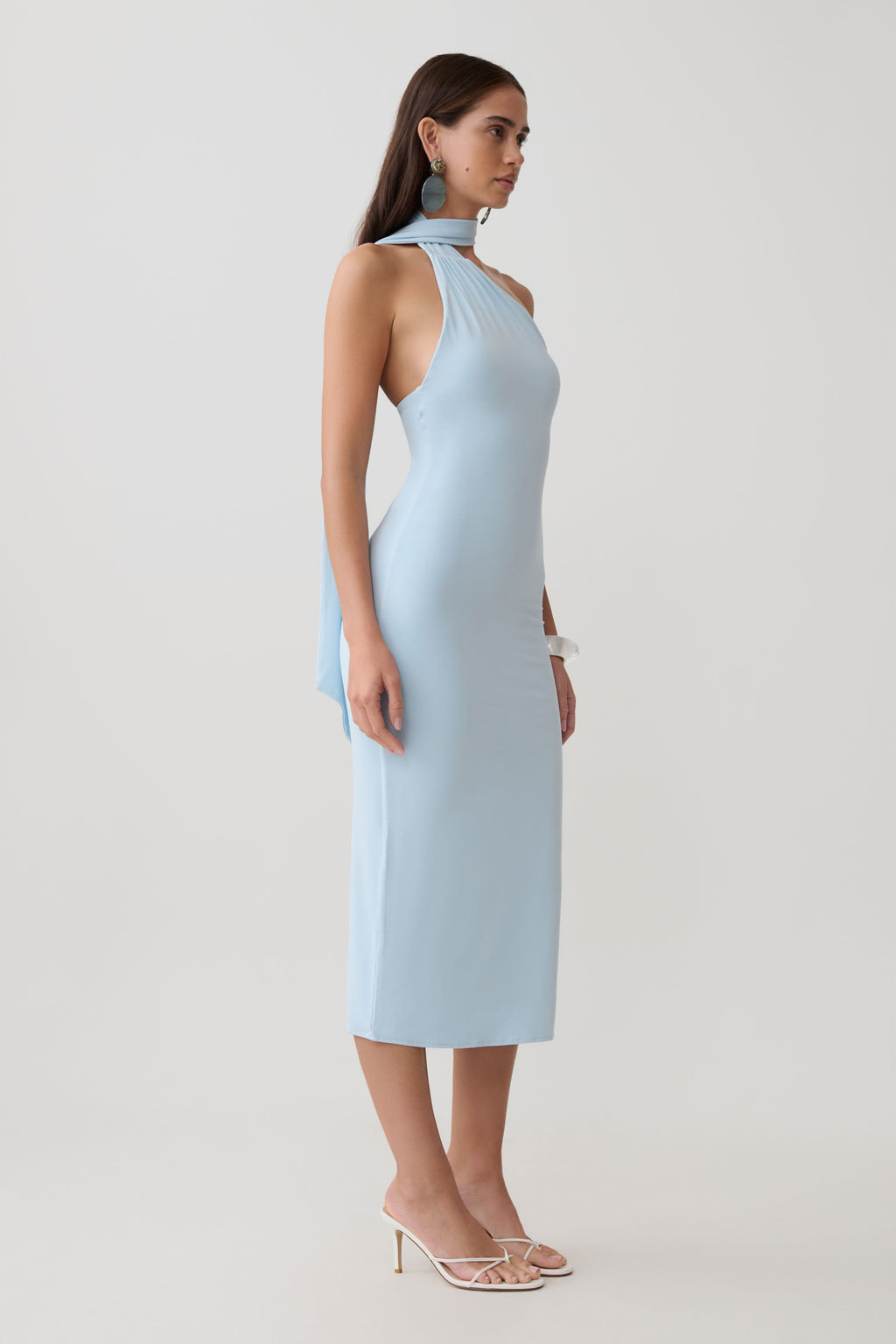 Jemma One Shoulder Tie Midi Dress