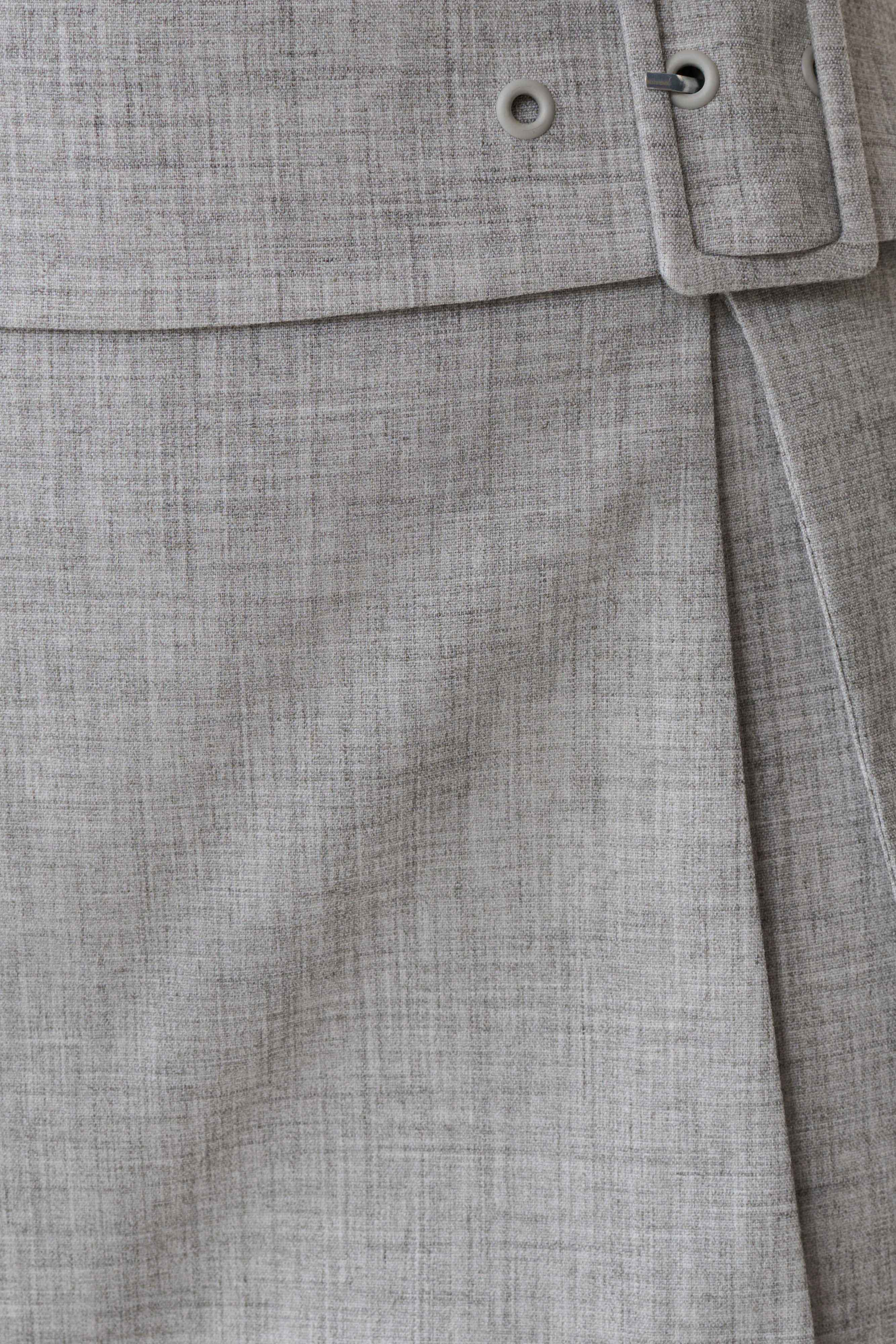 Daisy Wrap Skirt Straight Leg Pants in Charcoal Marle – Chic&Drifts