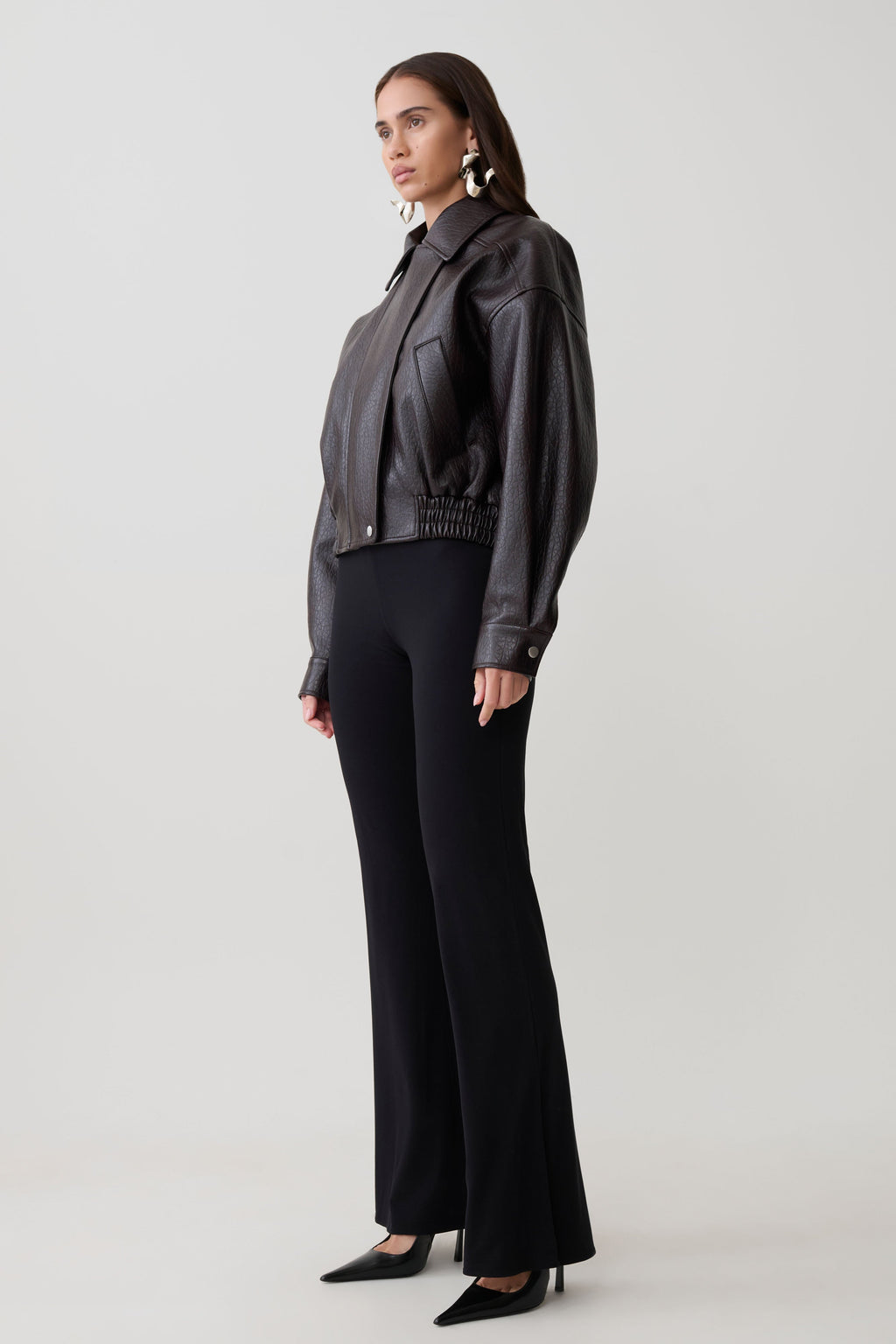 Jemma Flare Leg Trousers - Black