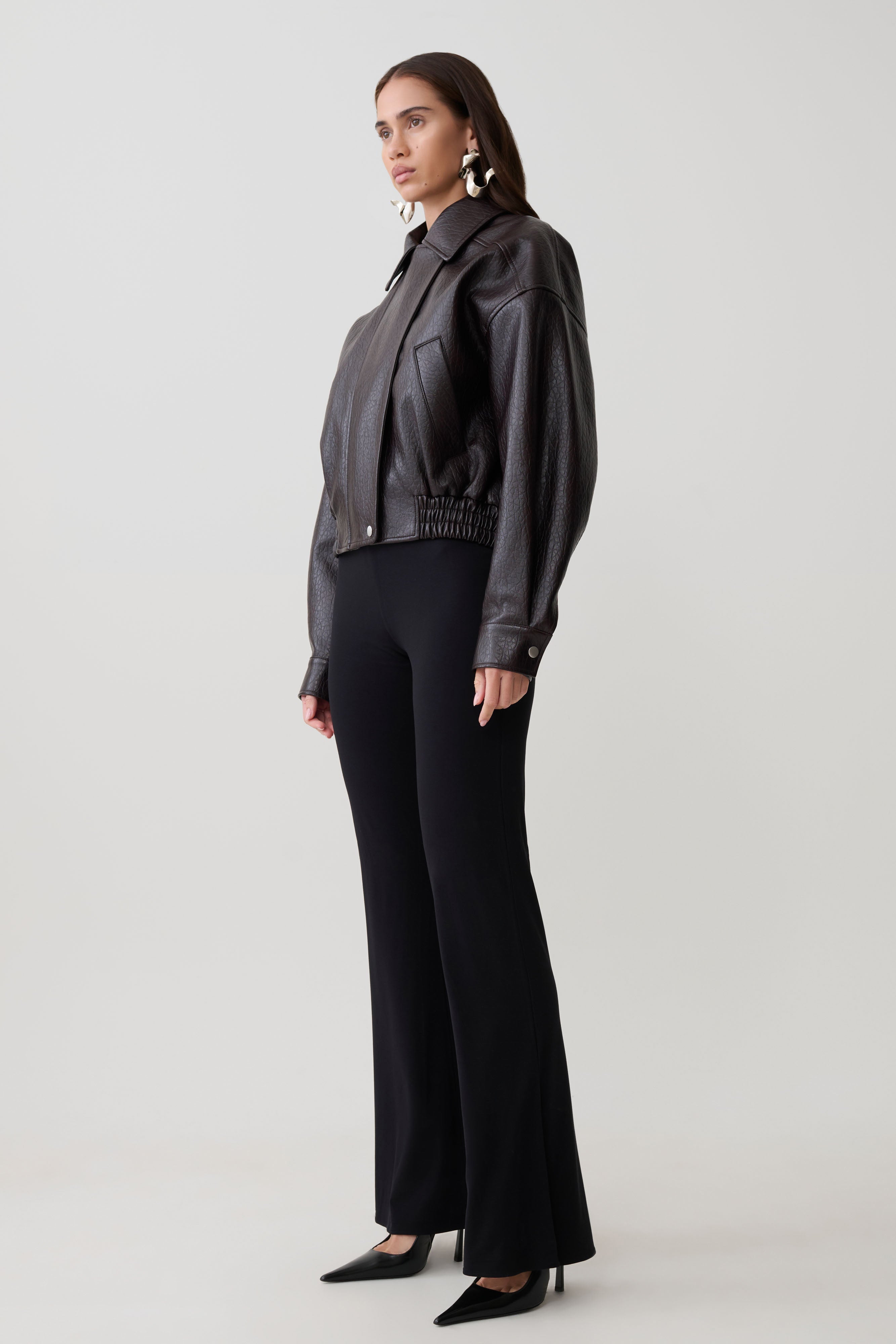 Jemma Flare Leg Trousers - Black