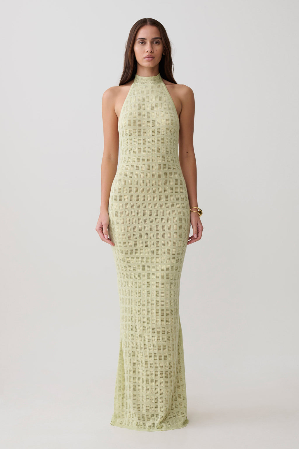 Hayley Halter Knit Maxi Dress