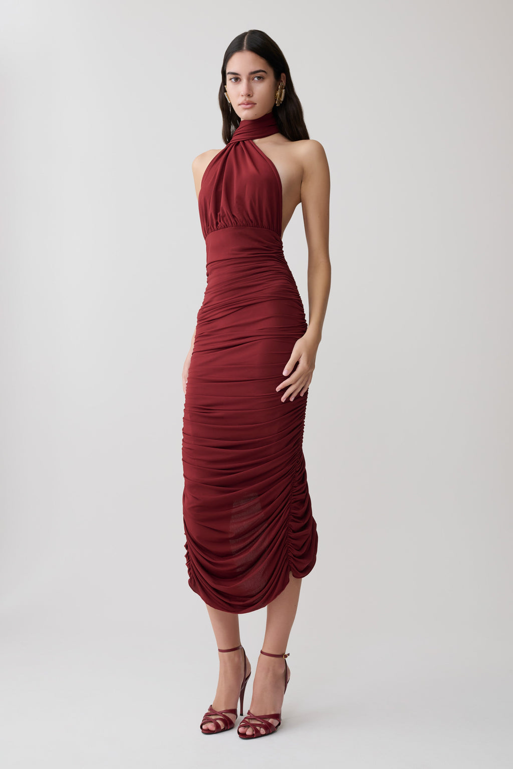 Giannie Draped Midi Dress
