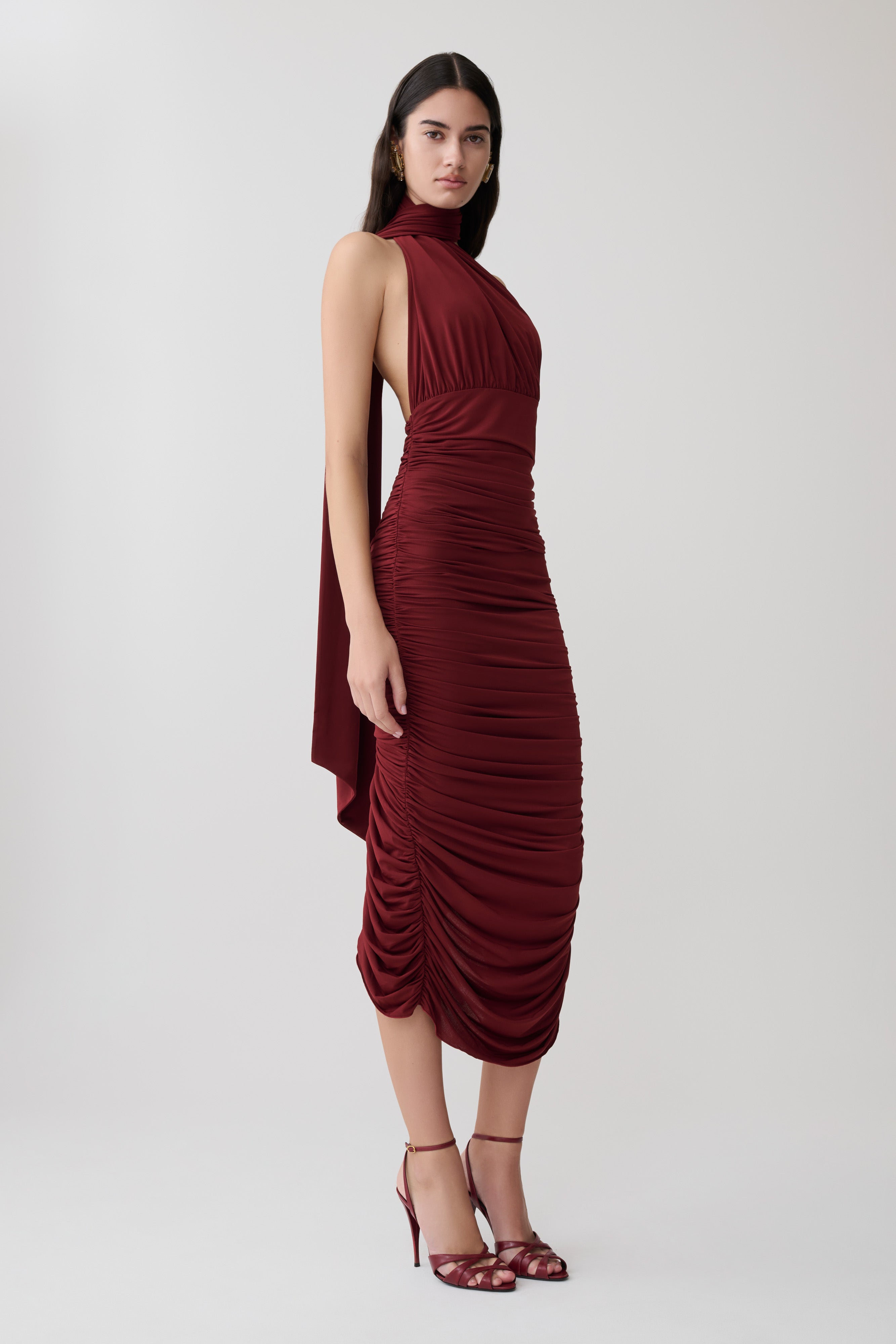 Giannie Draped Midi Dress