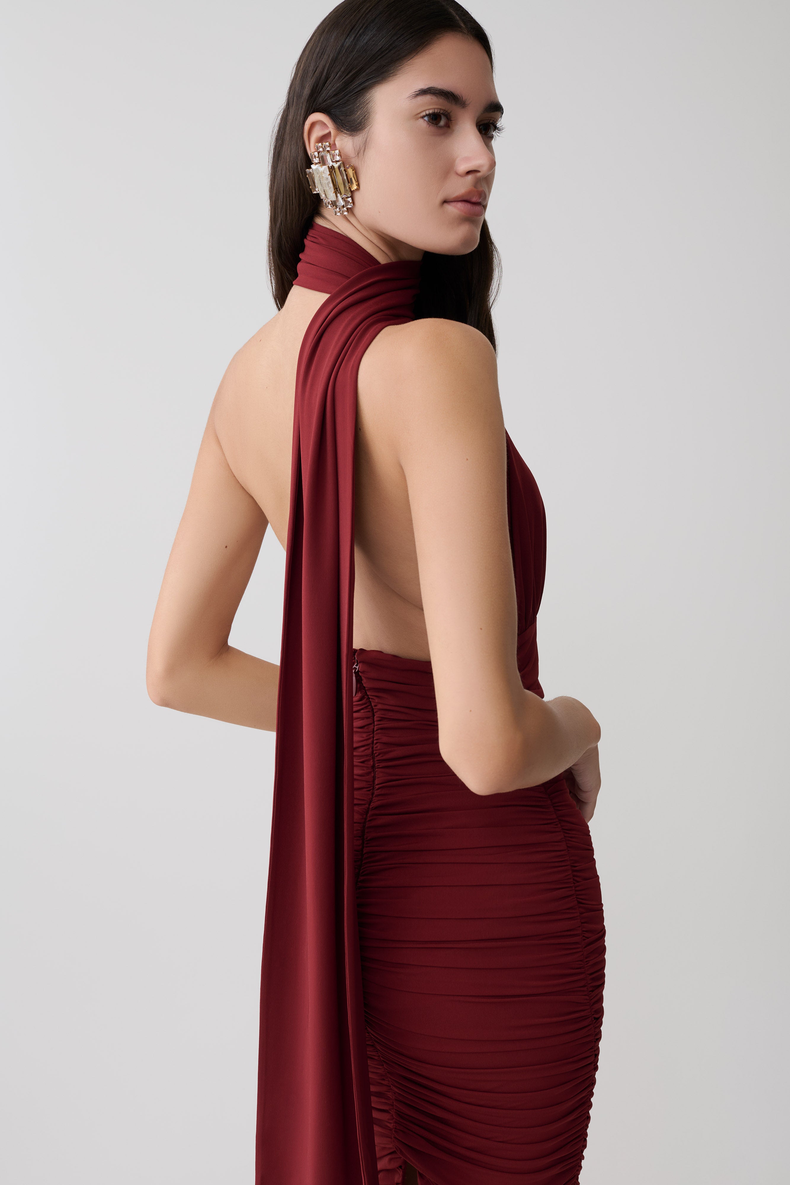 Giannie Draped Midi Dress