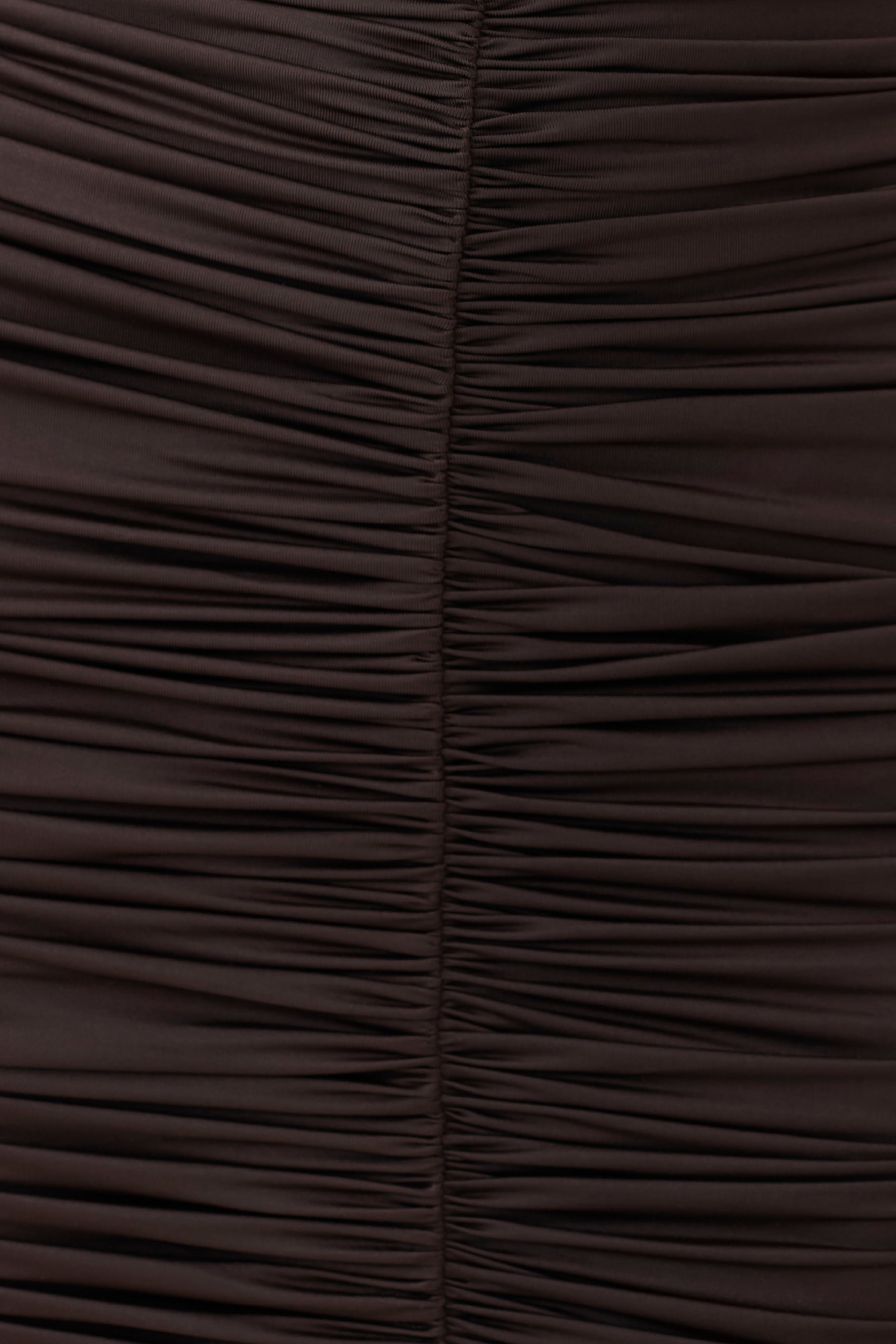 Alphine Gathered Short Sleeve Mini Dress