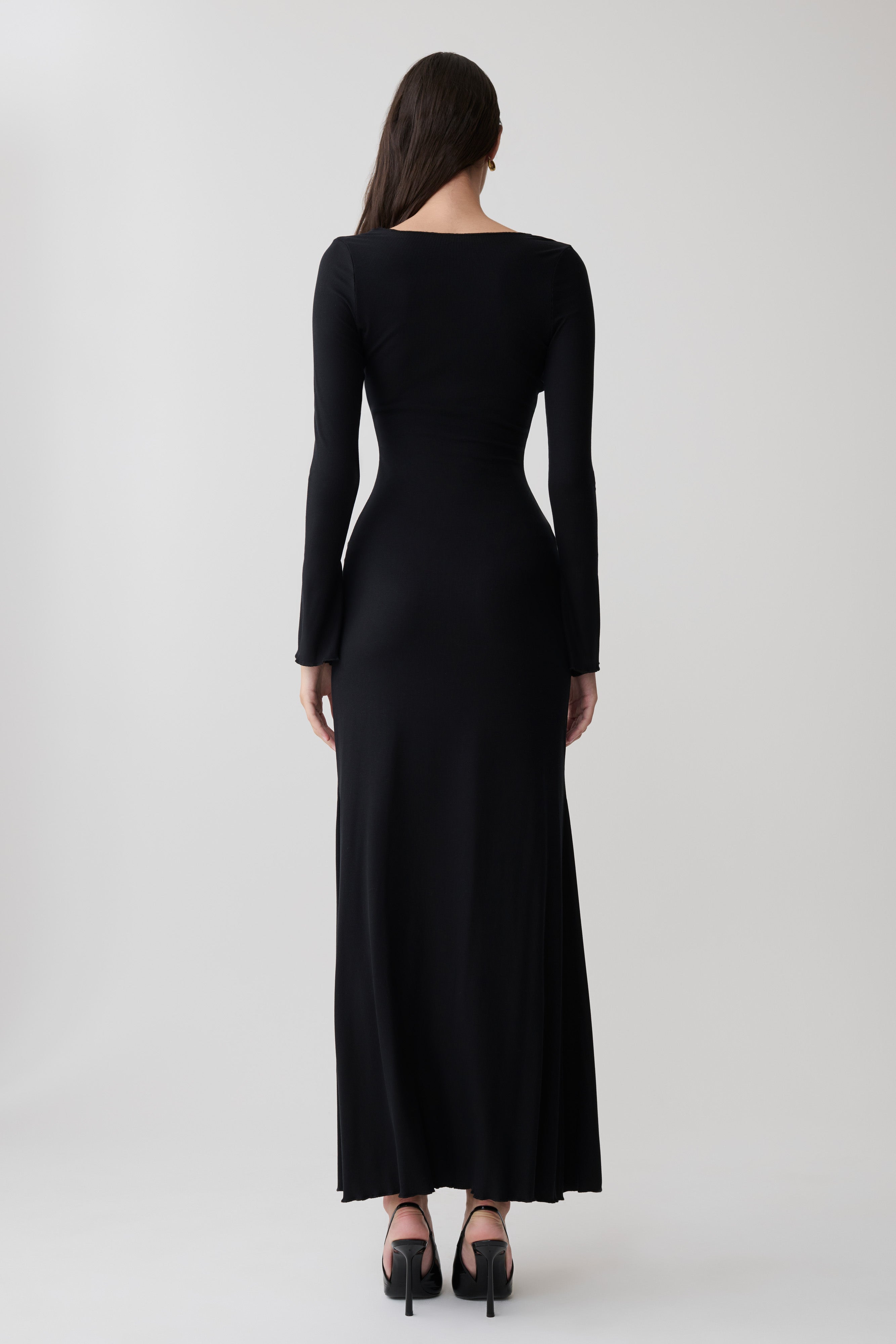 Tanya Buttoned Long Sleeve Maxi Dress