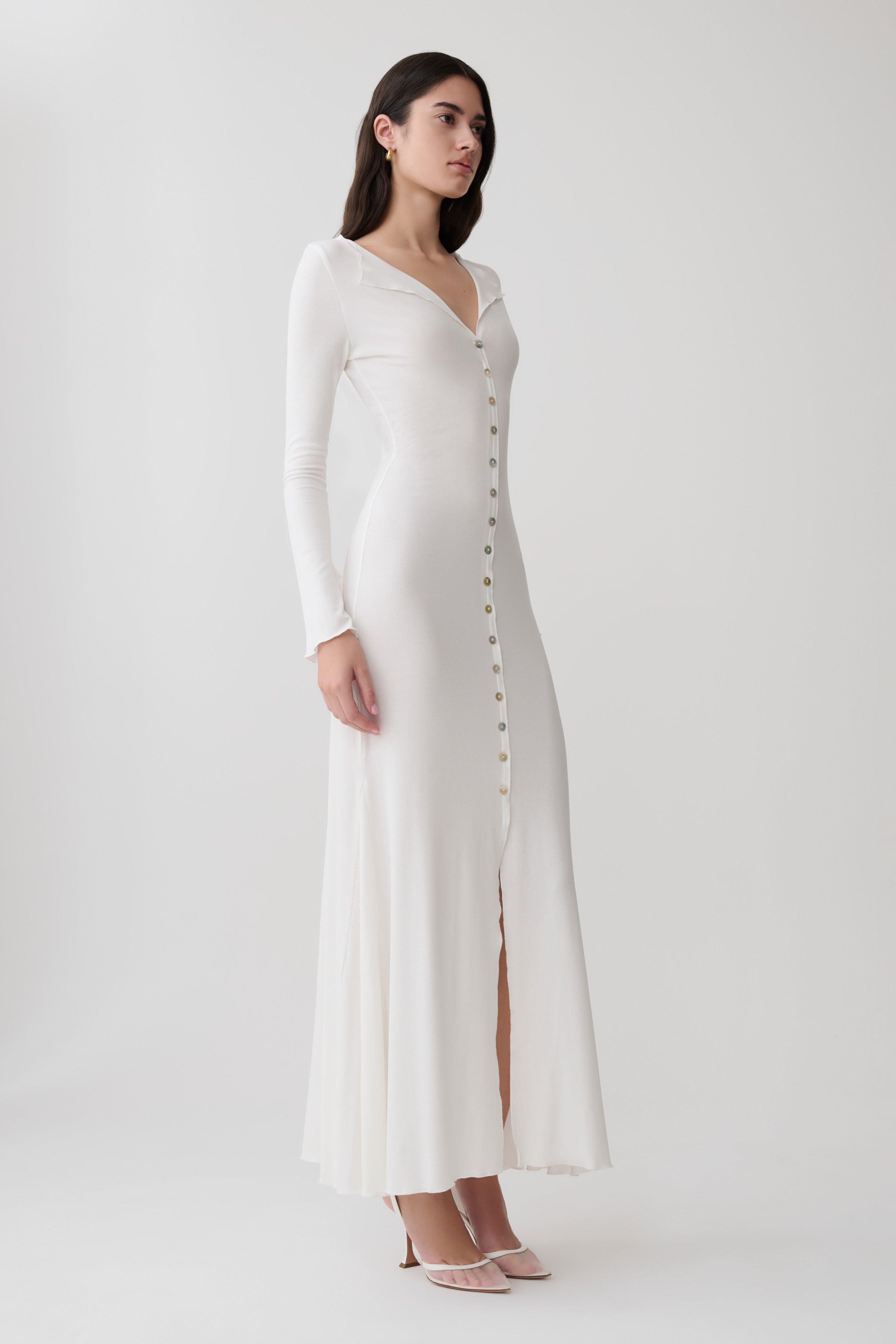 Tanya Buttoned Long Sleeve Maxi Dress