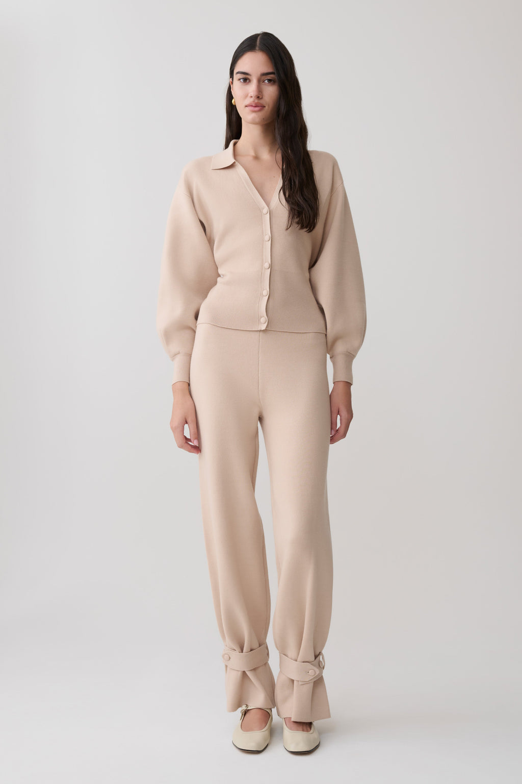 Blaine Knit Blouson Sleeve Cardigan in Oat Marle – Chic&Drifts