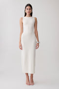 Boston Boat Neck Sleeveless Midi Dress