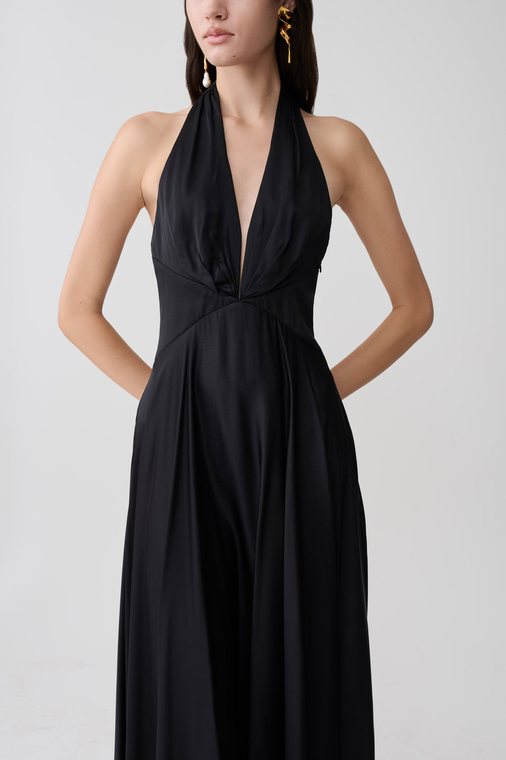 Rebecca Halter Buttoned Maxi Dress
