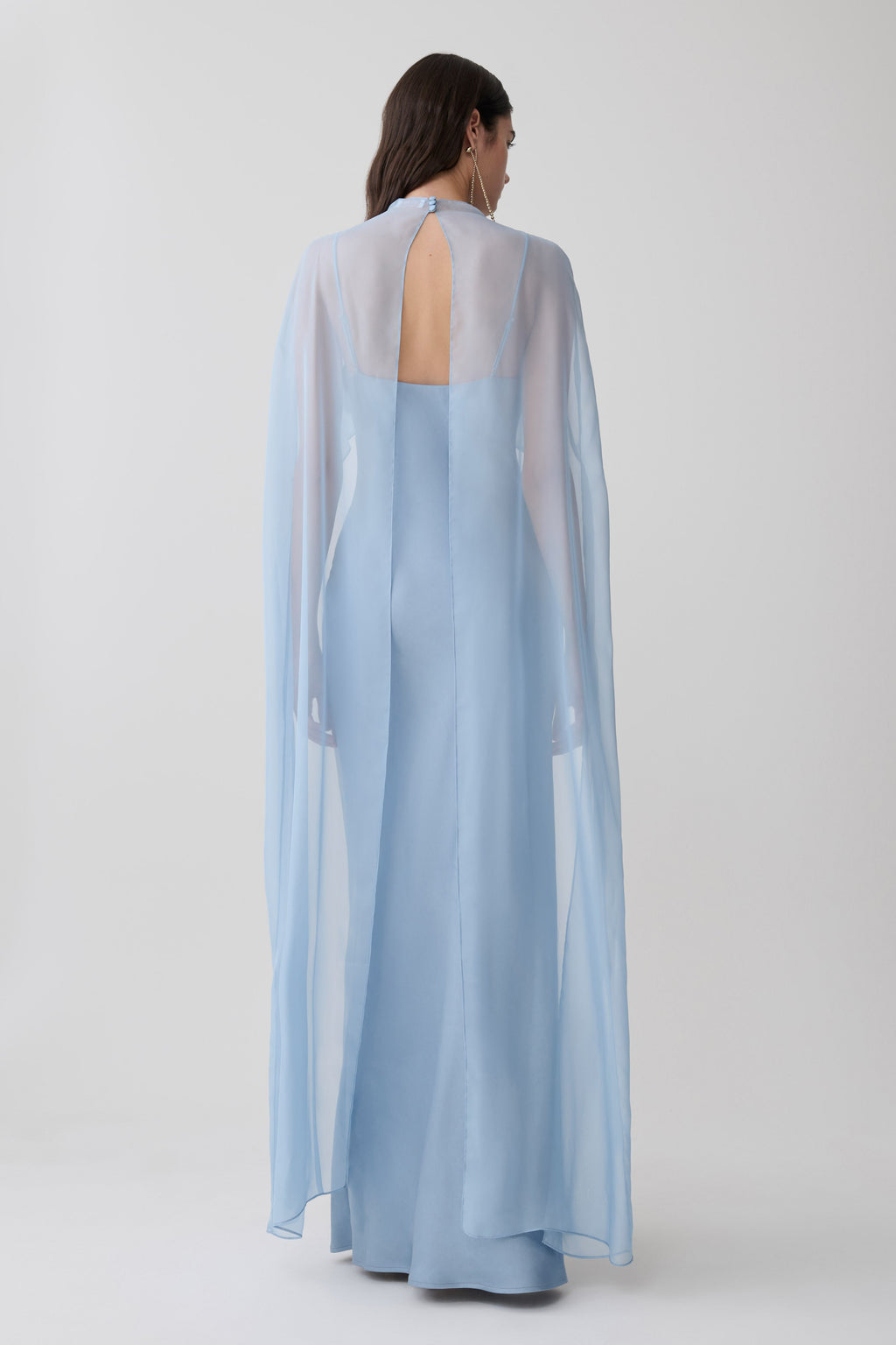 Martinne Chiffon Cape Maxi Dress