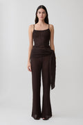 Mattais Boucle Knit Trousers - Dark Chocolate