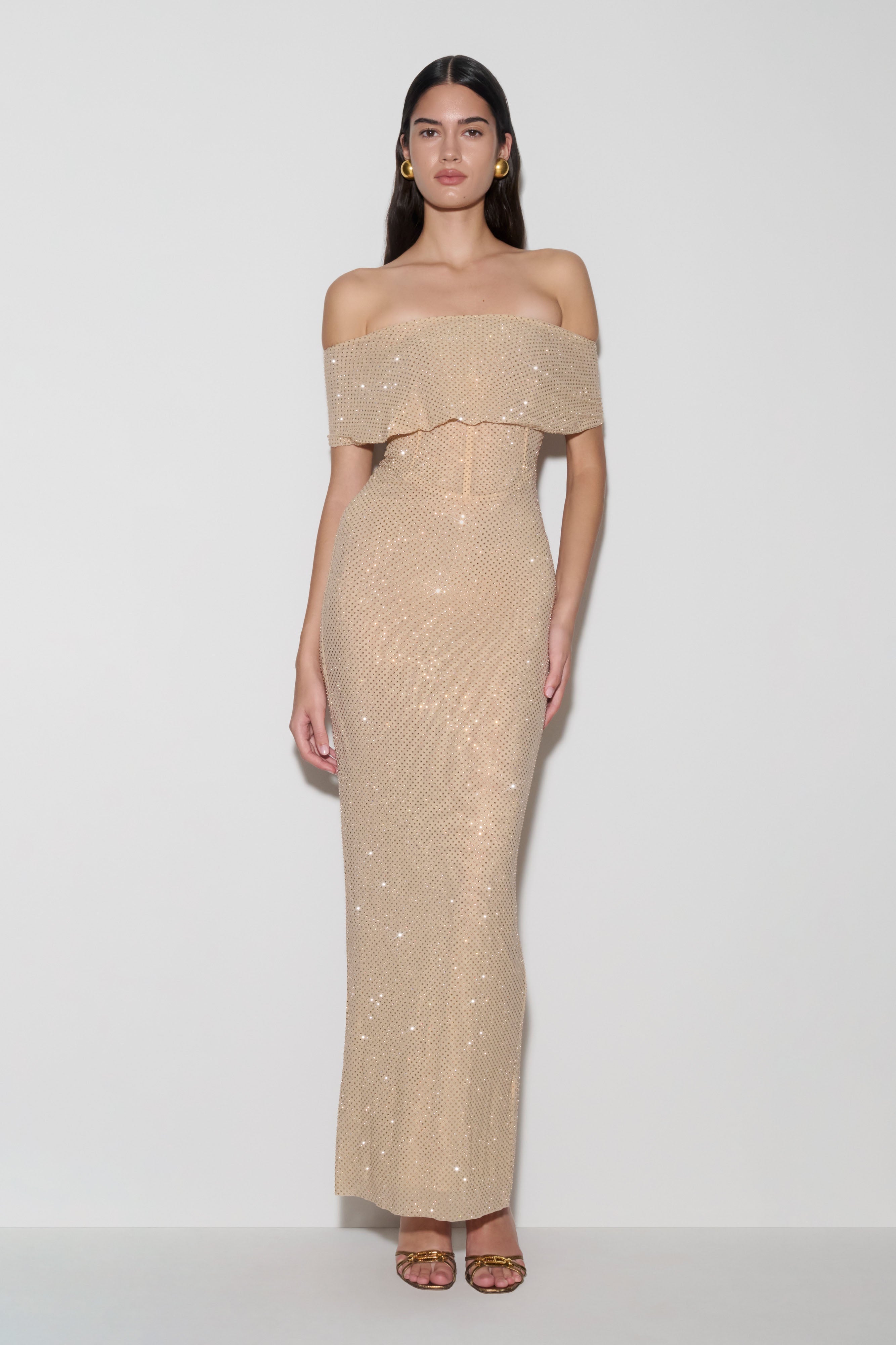 Phi Multi-Wear Cowl Diamante Maxi Dress