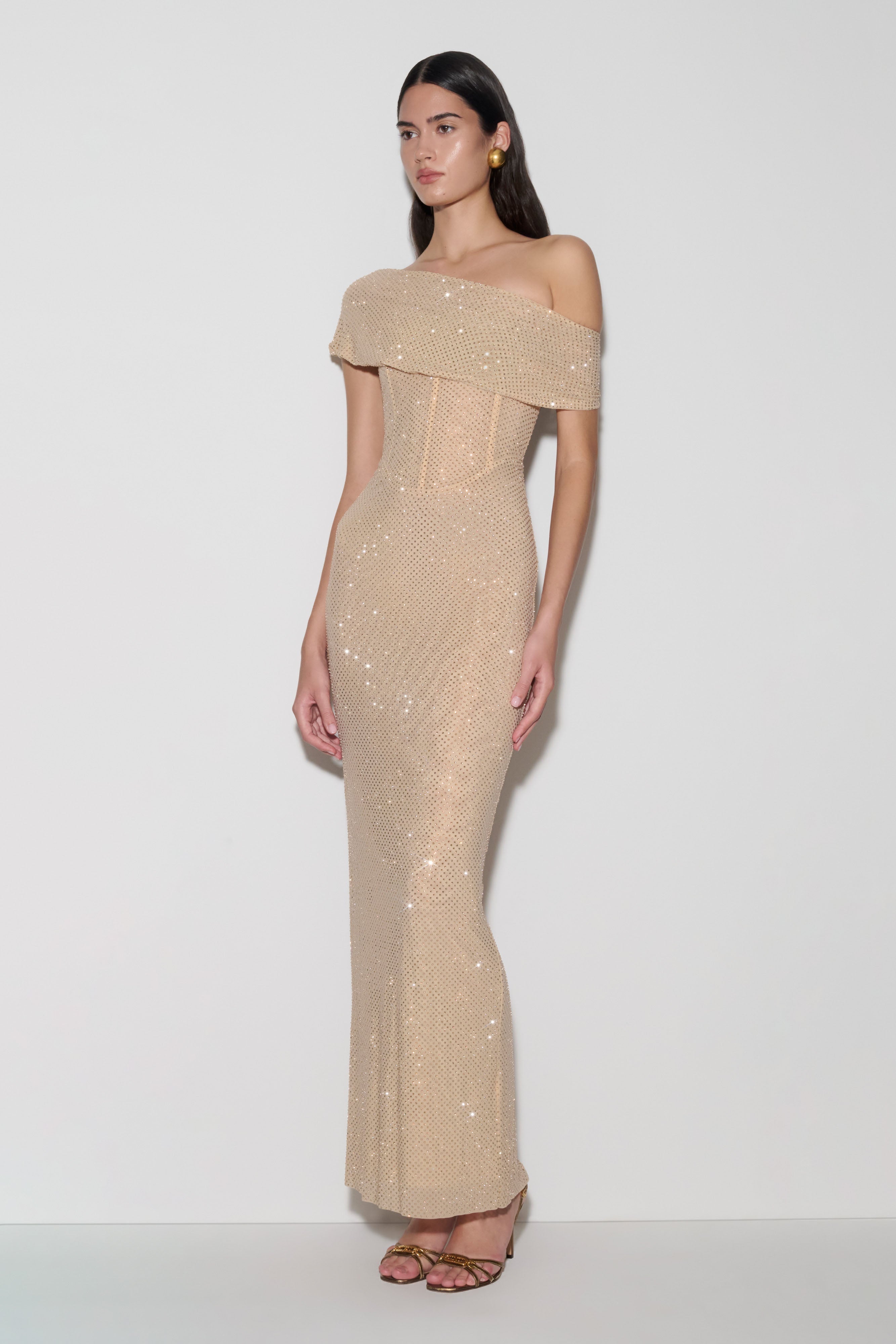 Phi Multi-Wear Cowl Diamante Maxi Dress