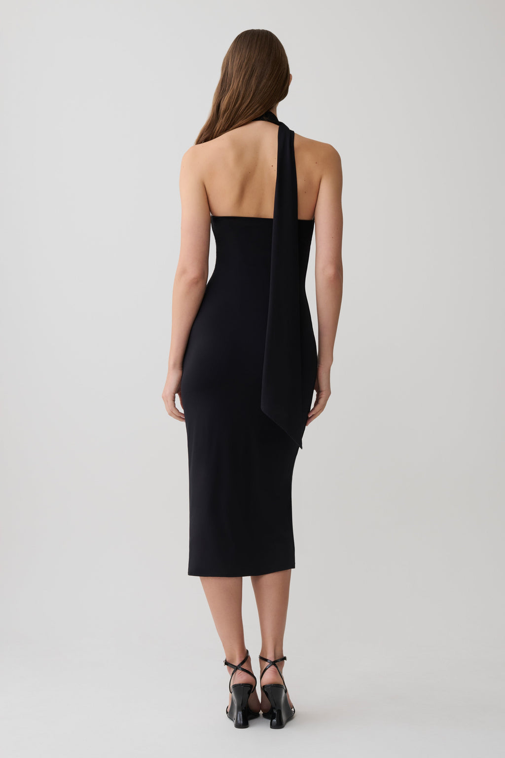 Jemma One Shoulder Tie Midi Dress