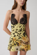Angeline Lace And Chiffon Mini Dress