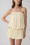 Safiya Strapless Gathered Bubble Mini Dress