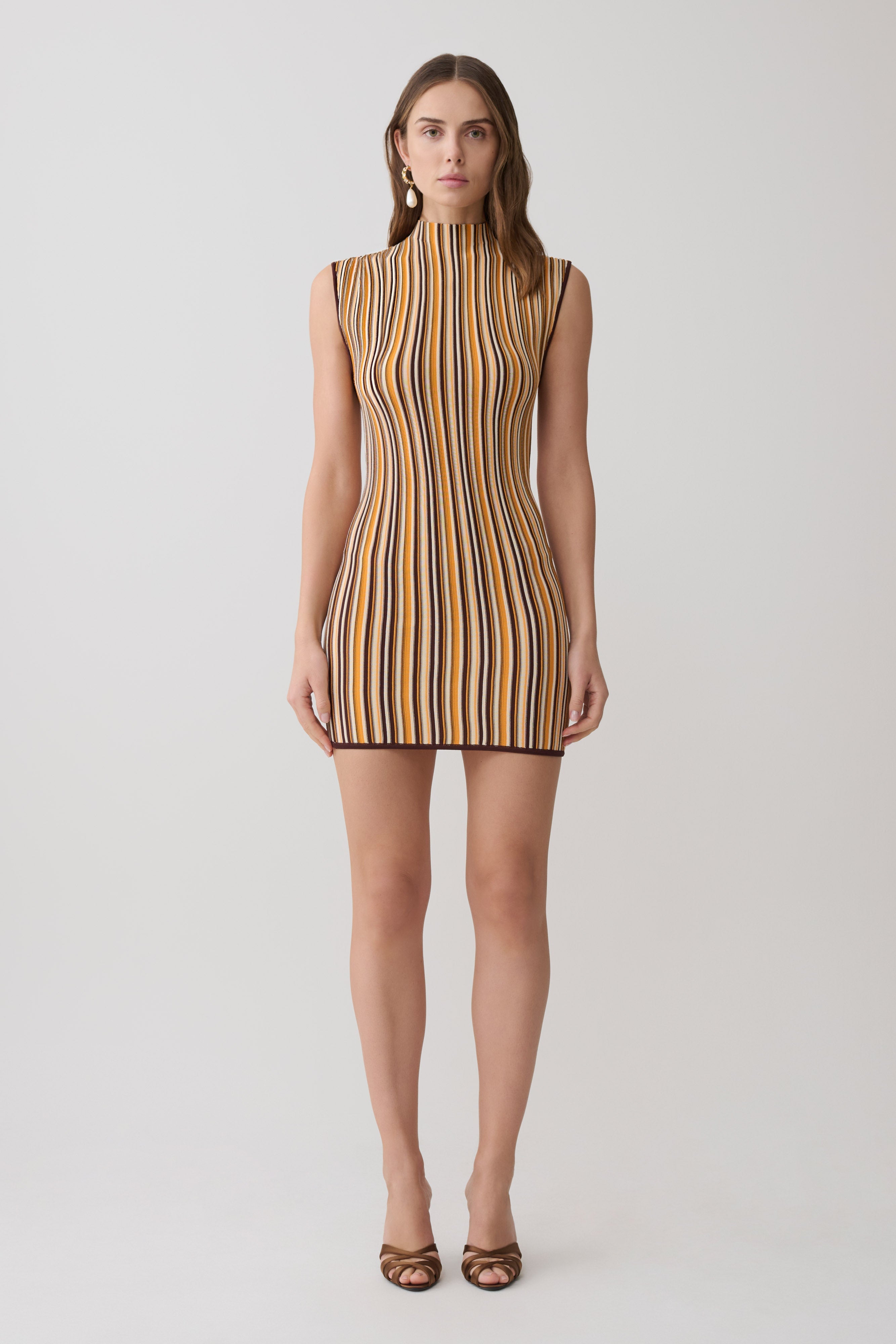 Meggie Striped Sleeveless Mini Dress