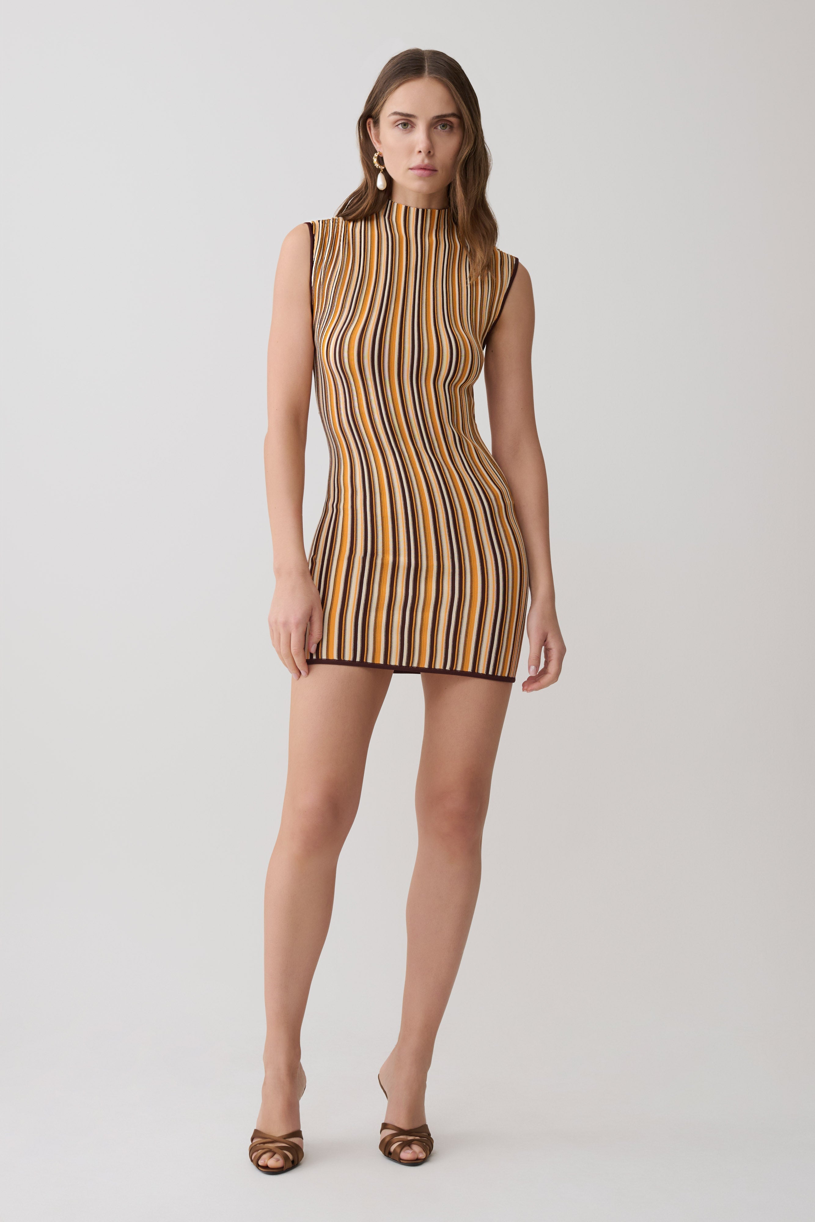 Meggie Striped Sleeveless Mini Dress